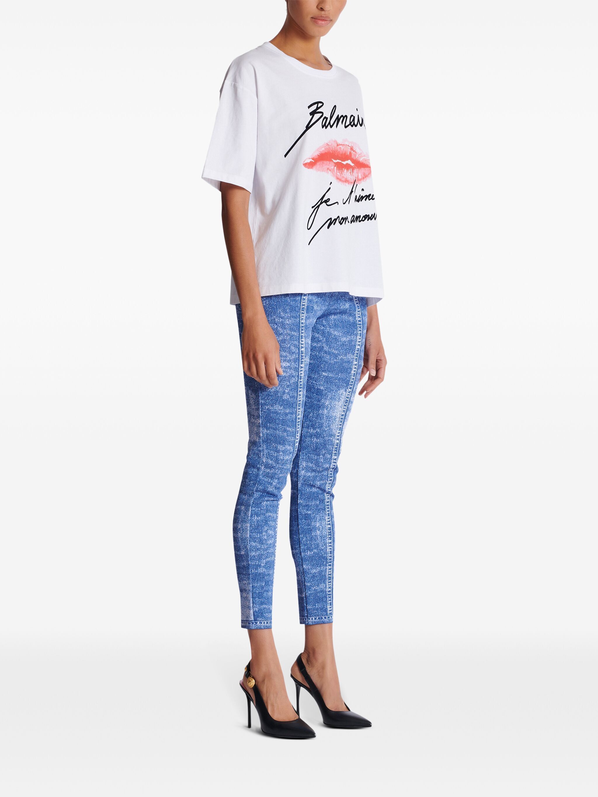 Balmain SS BALMAIN KISS PRINT T-SHIRT Size S / US 4 / IT 40 - 6 Thumbnail