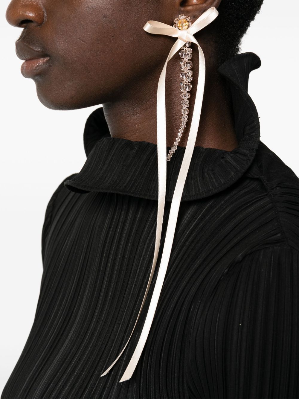 Simone Rocha BOW RIBBON DRIP EARRINGS Size ONE SIZE - 2 Thumbnail