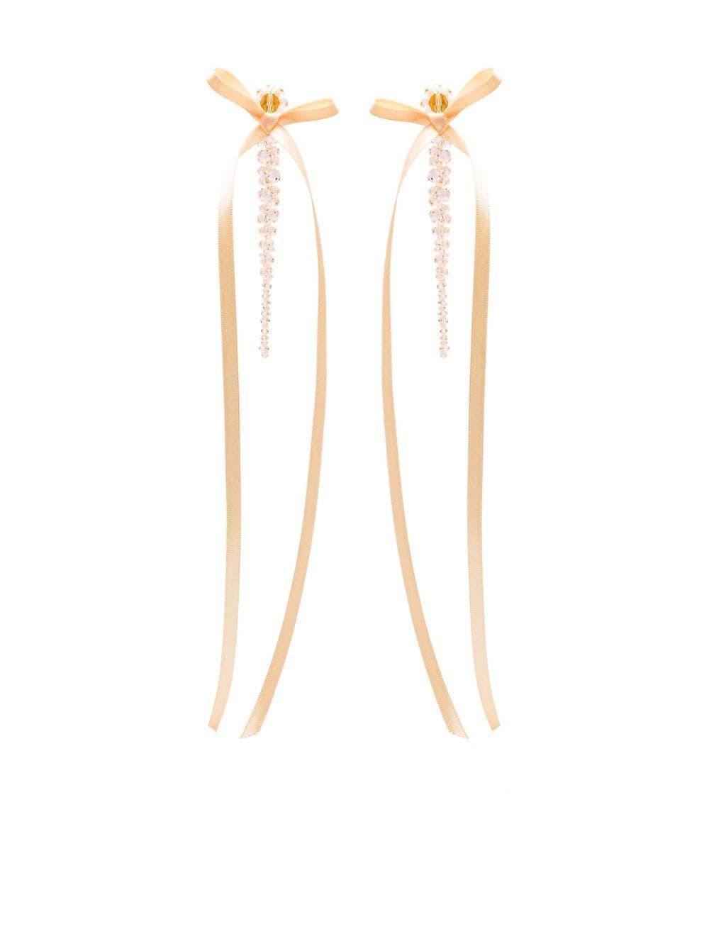 Simone Rocha BOW RIBBON DRIP EARRINGS Size ONE SIZE - 3 Thumbnail