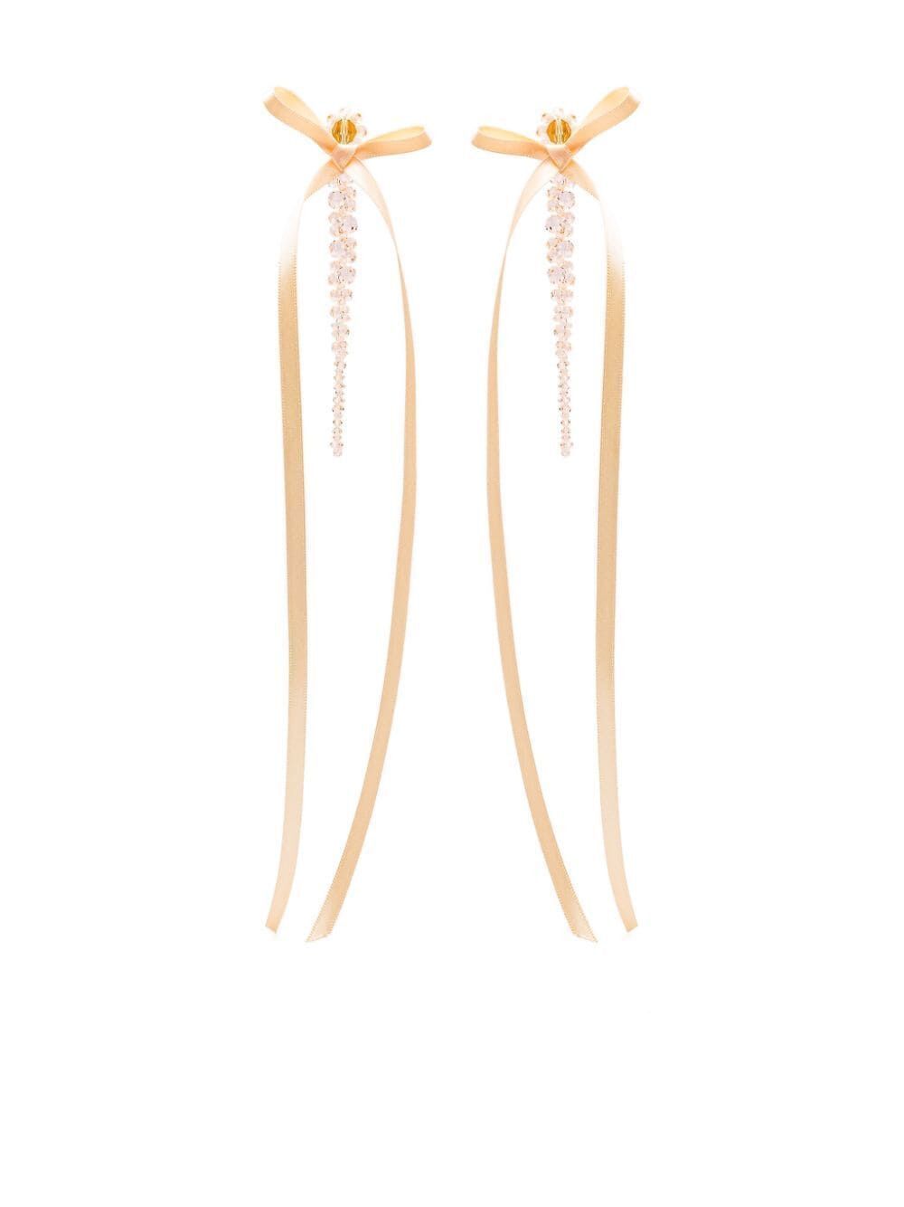 Simone Rocha BOW RIBBON DRIP EARRINGS Size ONE SIZE - 4 Thumbnail
