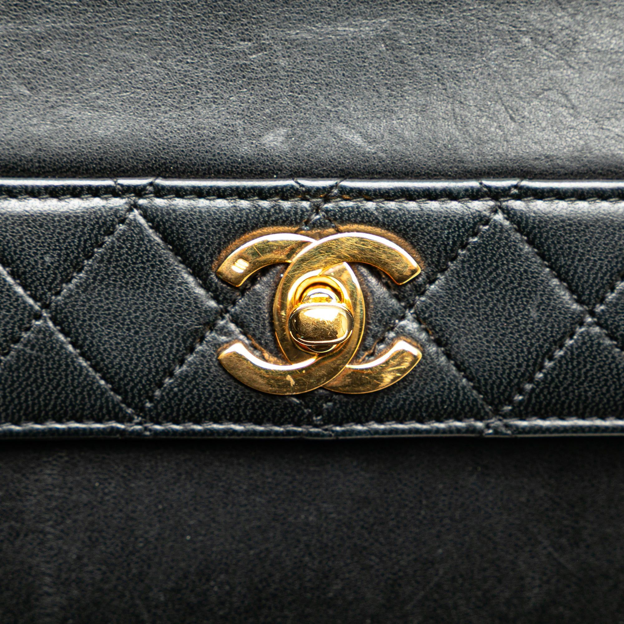 Chanel Chanel CC Lambskin Trapezoid Flap Black Size ONE SIZE - 10 Thumbnail