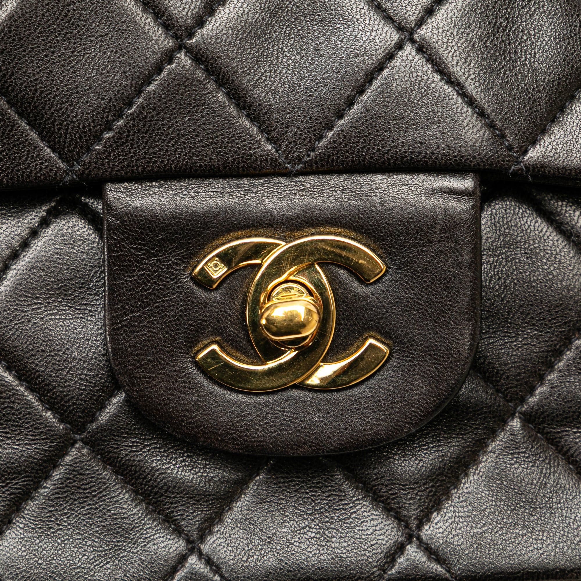 Chanel Chanel Medium Classic Lambskin Double Flap Black Size ONE SIZE - 8 Thumbnail