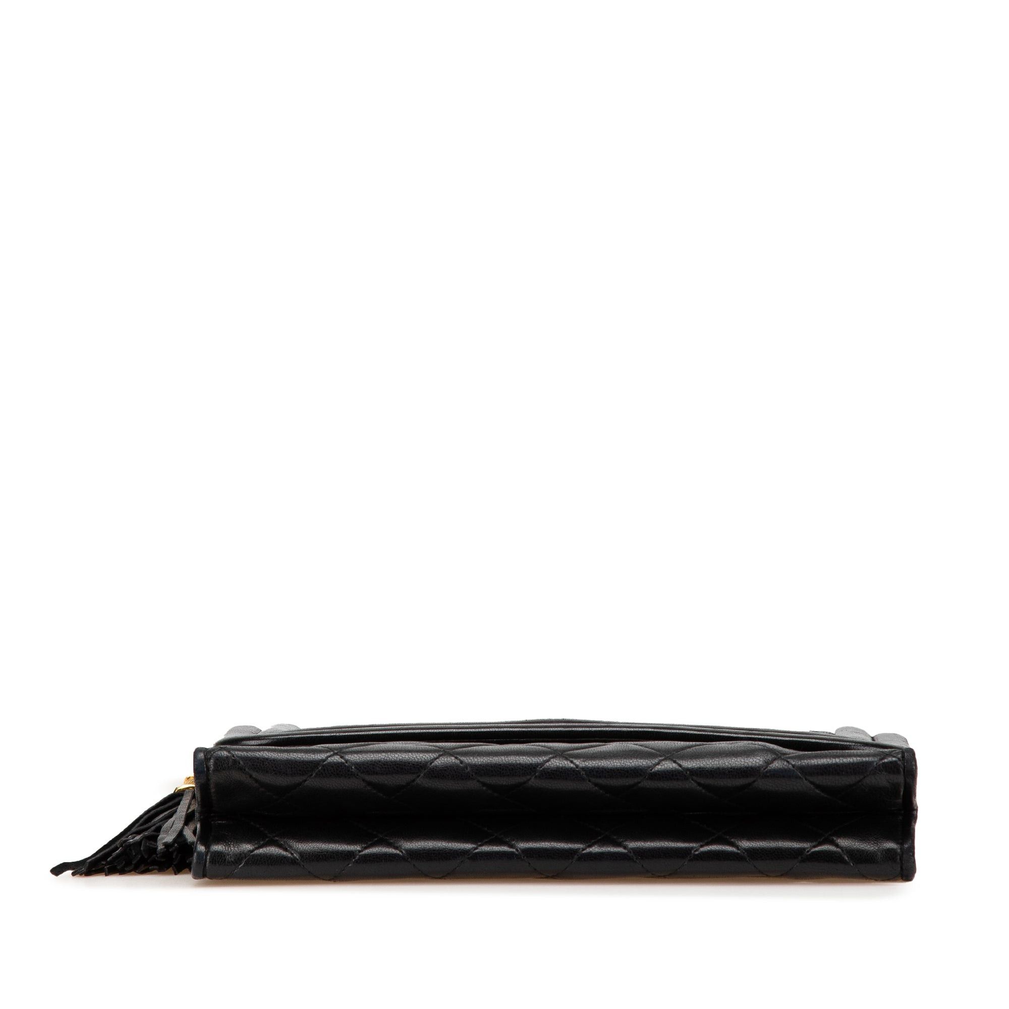 Chanel Chanel Quilted Lambskin Tassel Flap Crossbody Black Size ONE SIZE - 3 Thumbnail