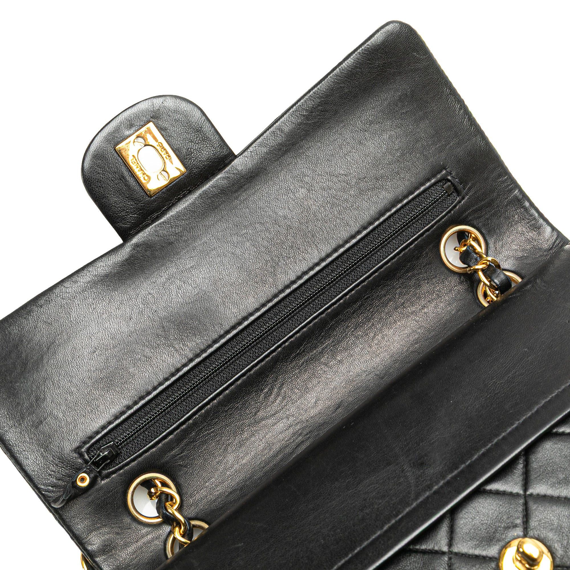 Chanel Chanel Small Classic Lambskin Double Flap Black Size ONE SIZE - 8 Thumbnail