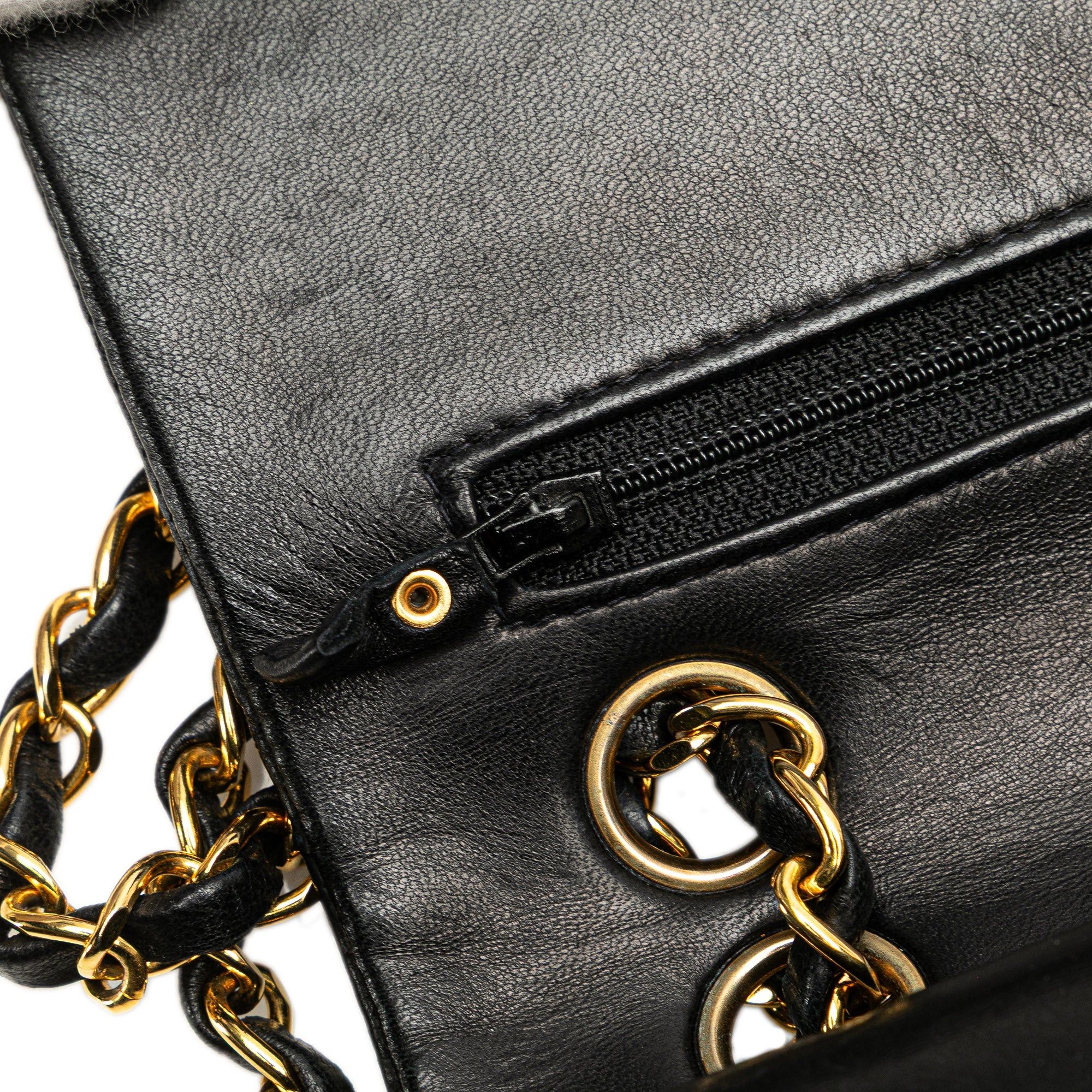 Chanel Chanel Small Classic Lambskin Double Flap Black Size ONE SIZE - 10 Thumbnail