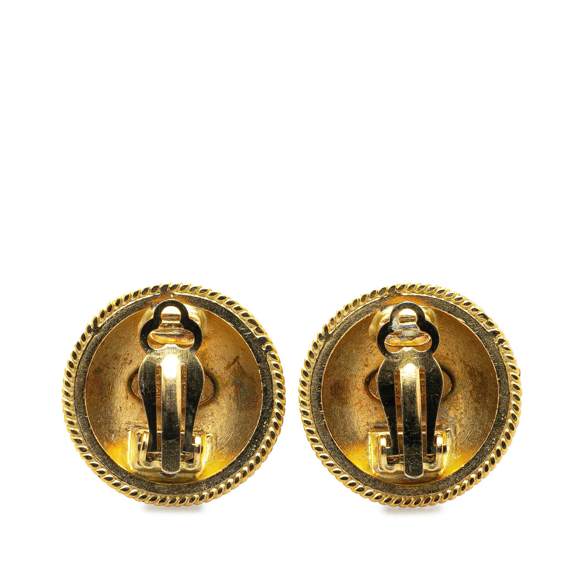 Chanel Chanel Gold Plated CC Clip On Earrings Gold Size ONE SIZE - 2 Thumbnail