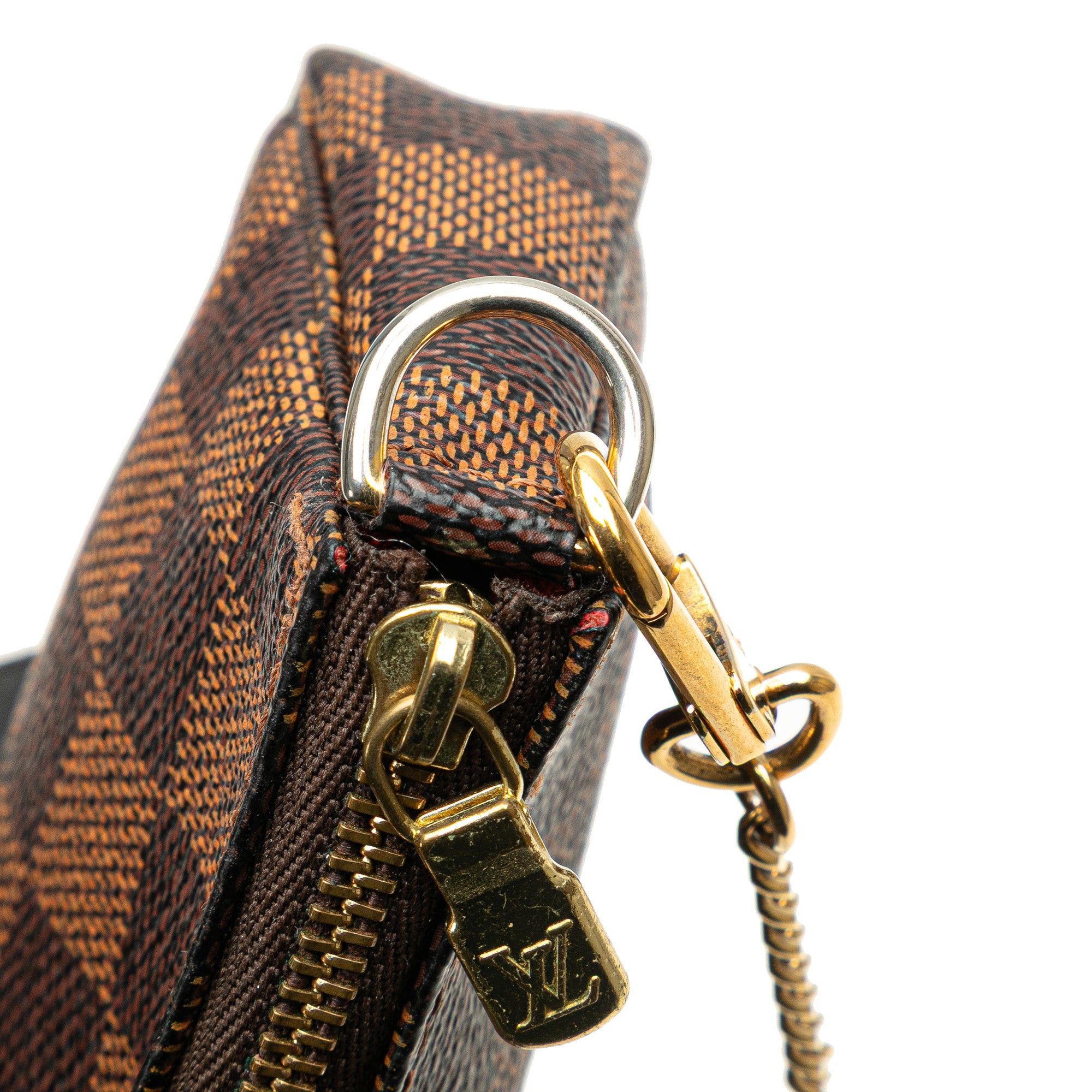 Louis Vuitton Louis Vuitton Damier Ebene Mini Pochette Accessories Brown Size ONE SIZE - 9 Thumbnail