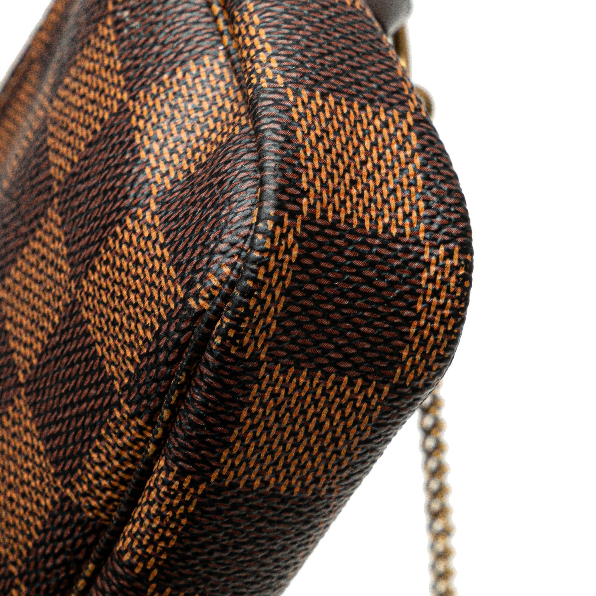 Louis Vuitton Louis Vuitton Damier Ebene Mini Pochette Accessories Brown Size ONE SIZE - 7 Thumbnail