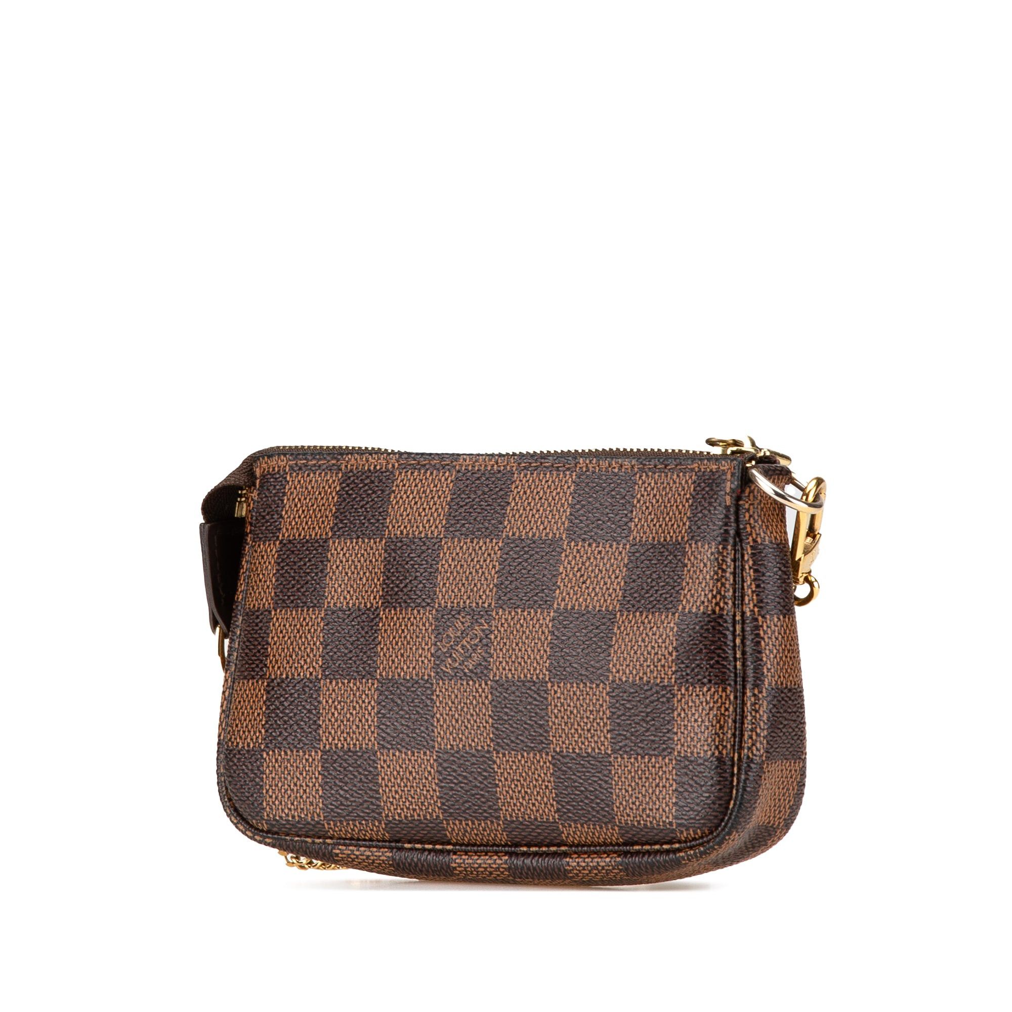 Louis Vuitton Louis Vuitton Damier Ebene Mini Pochette Accessories Brown Size ONE SIZE - 2 Thumbnail