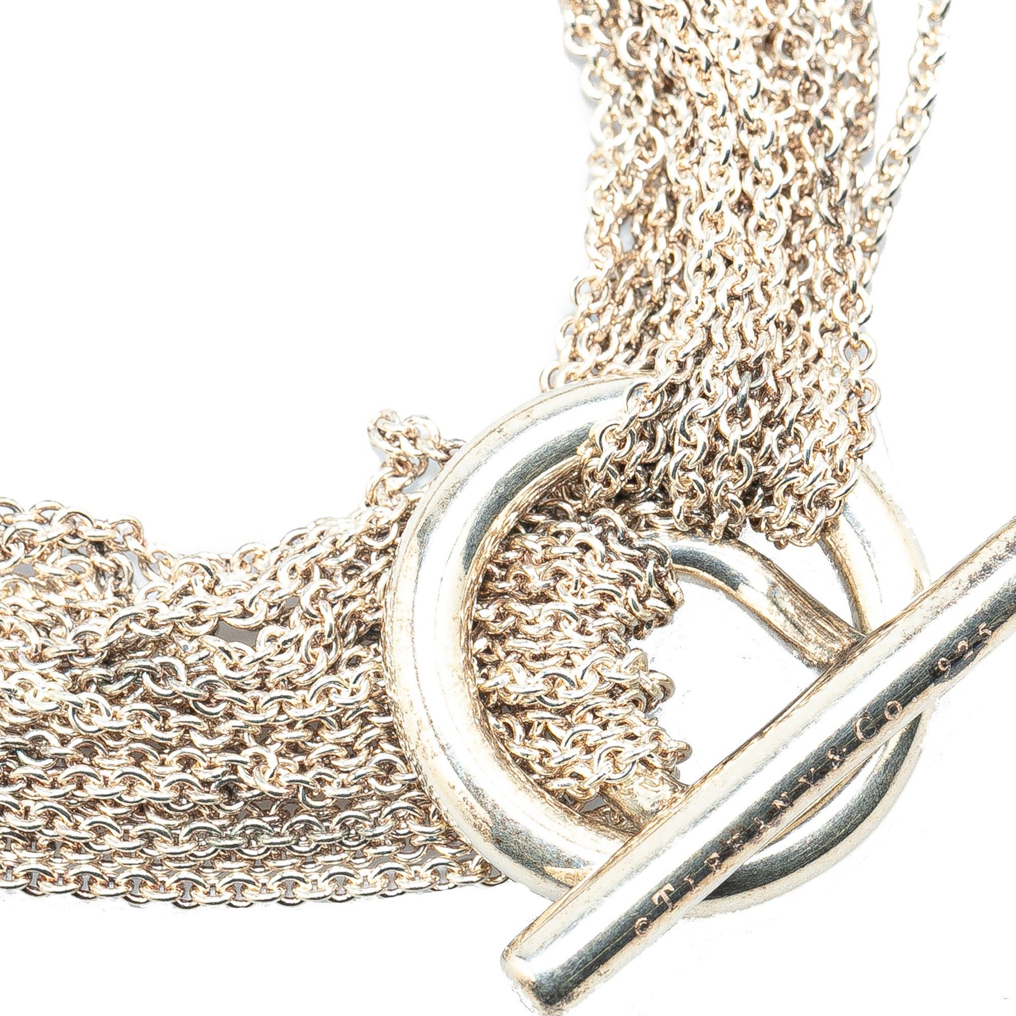 Tiffany & Co. Tiffany Sterling Silver Heart Mesh Toggle Bracelet Silver Size ONE SIZE - 4 Thumbnail