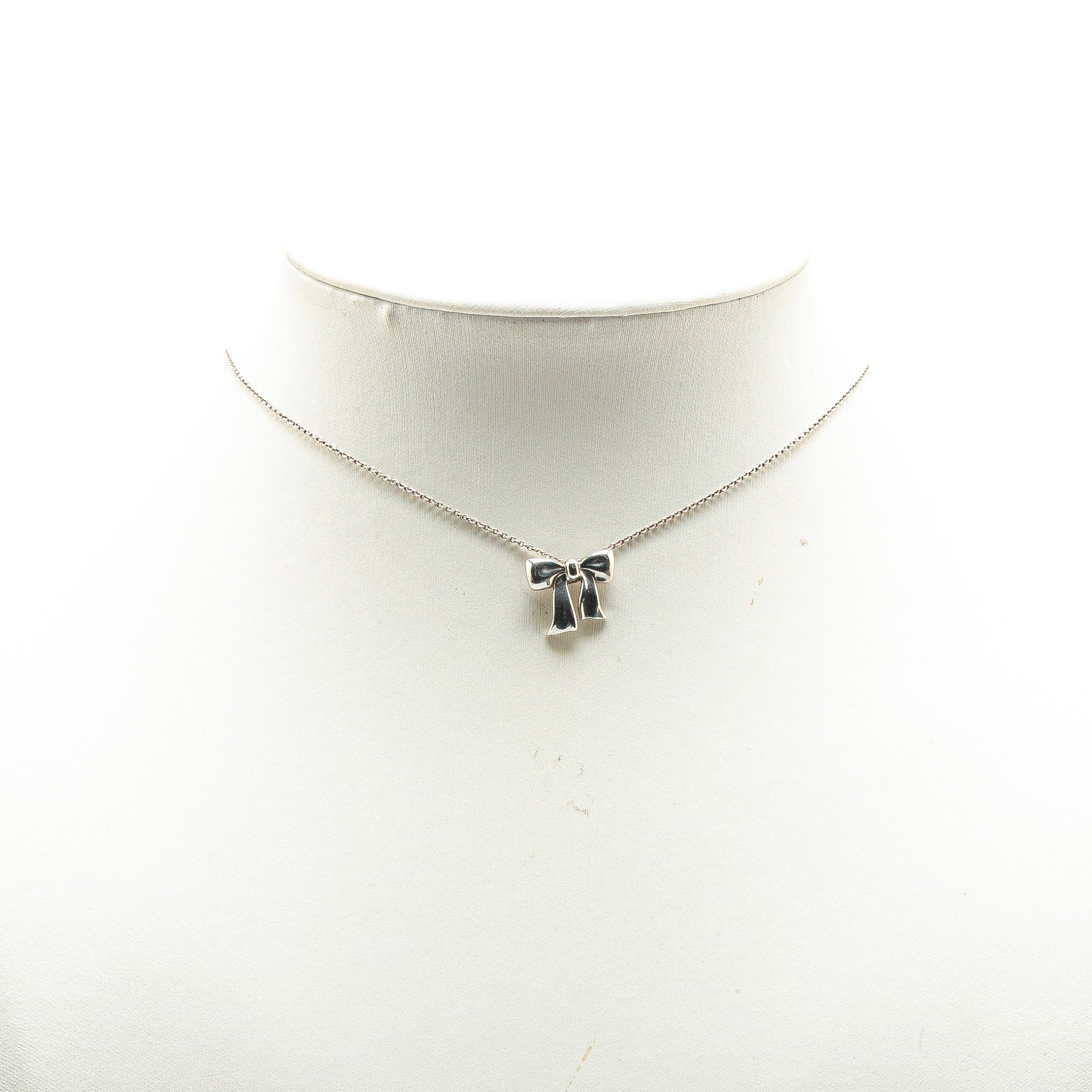 Tiffany & Co. Tiffany Sterling Silver Bow Pendant Necklace Silver Size ONE SIZE - 5 Thumbnail