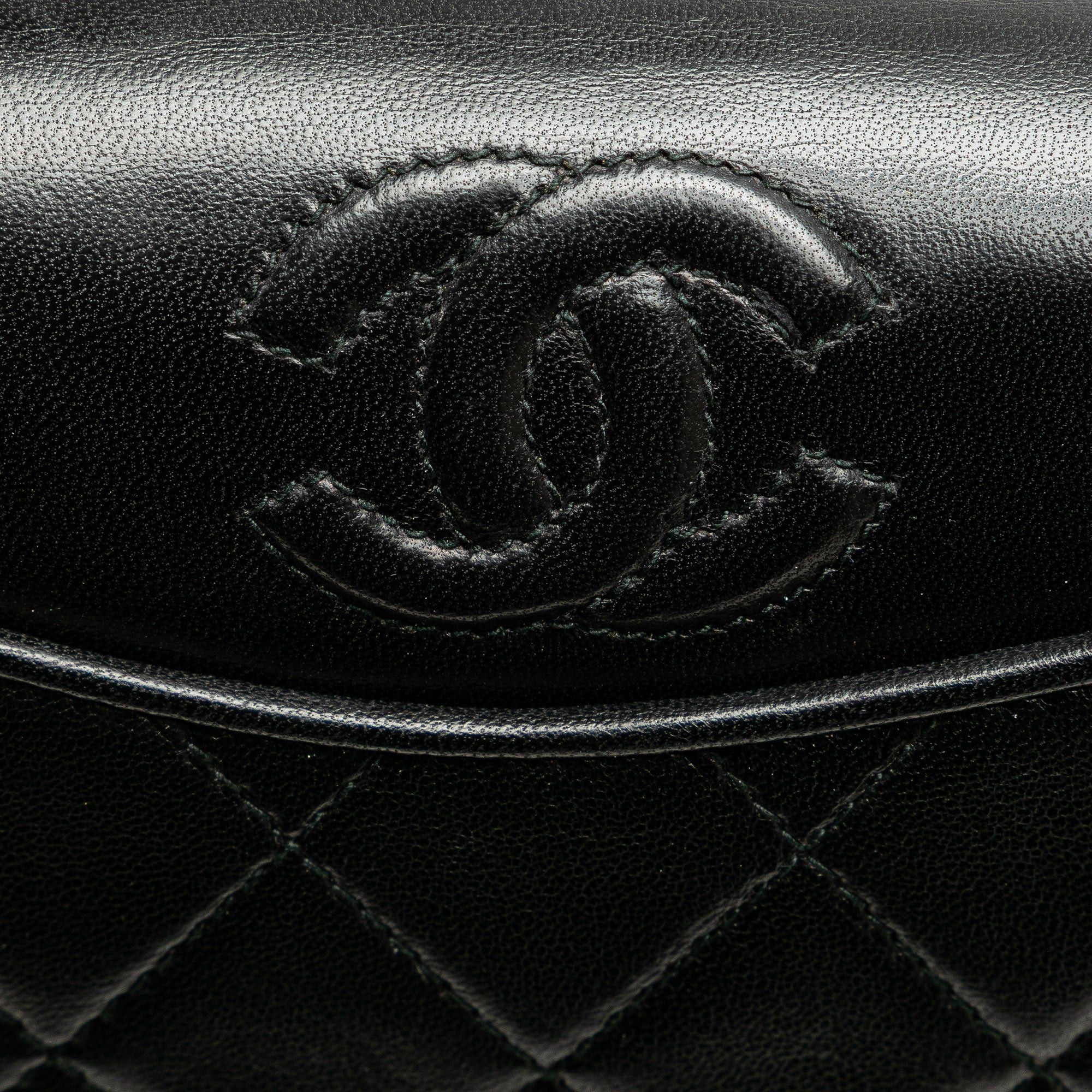 Chanel Chanel CC Quilted Lambskin Full Flap Crossbody Black Size ONE SIZE - 8 Thumbnail