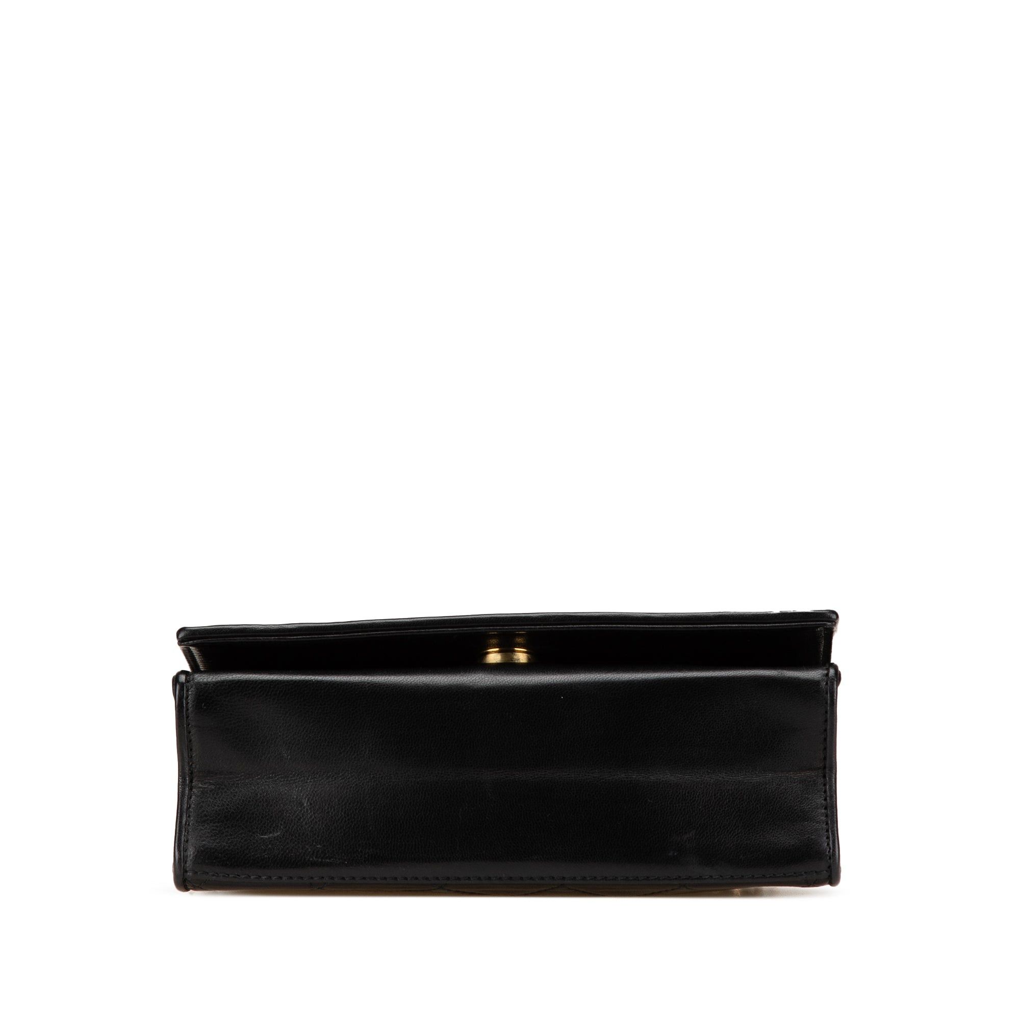 Chanel Chanel CC Quilted Lambskin Full Flap Crossbody Black Size ONE SIZE - 3 Thumbnail