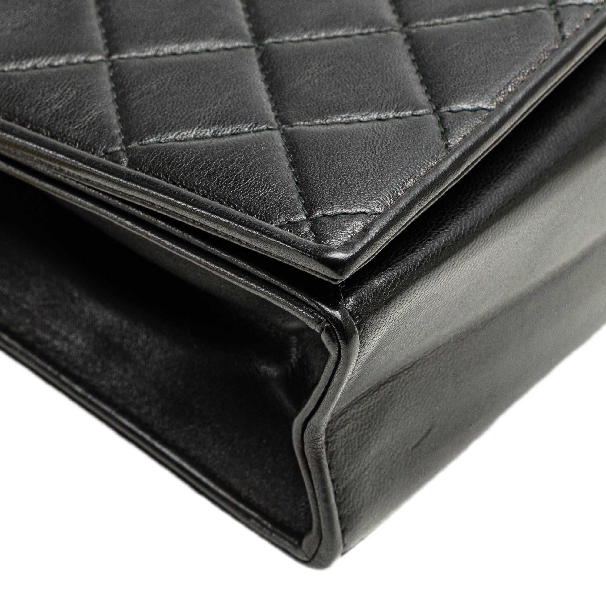Chanel Chanel CC Quilted Lambskin Full Flap Crossbody Black Size ONE SIZE - 9 Thumbnail