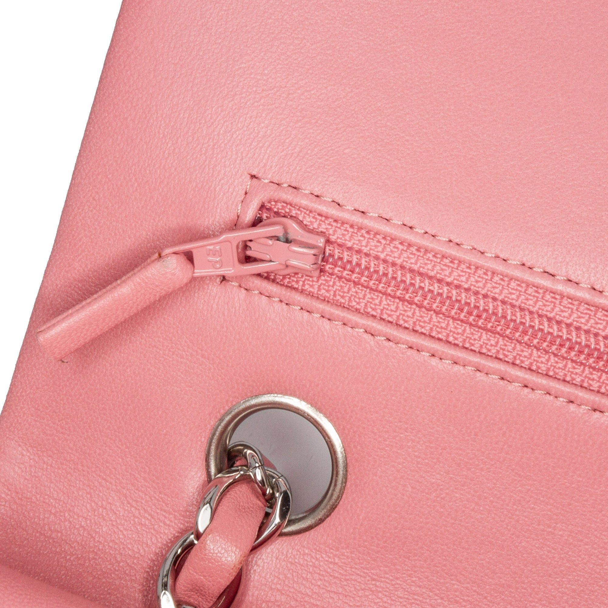 Chanel Chanel Medium Classic Lambskin Double Flap Pink Size ONE SIZE - 9 Thumbnail