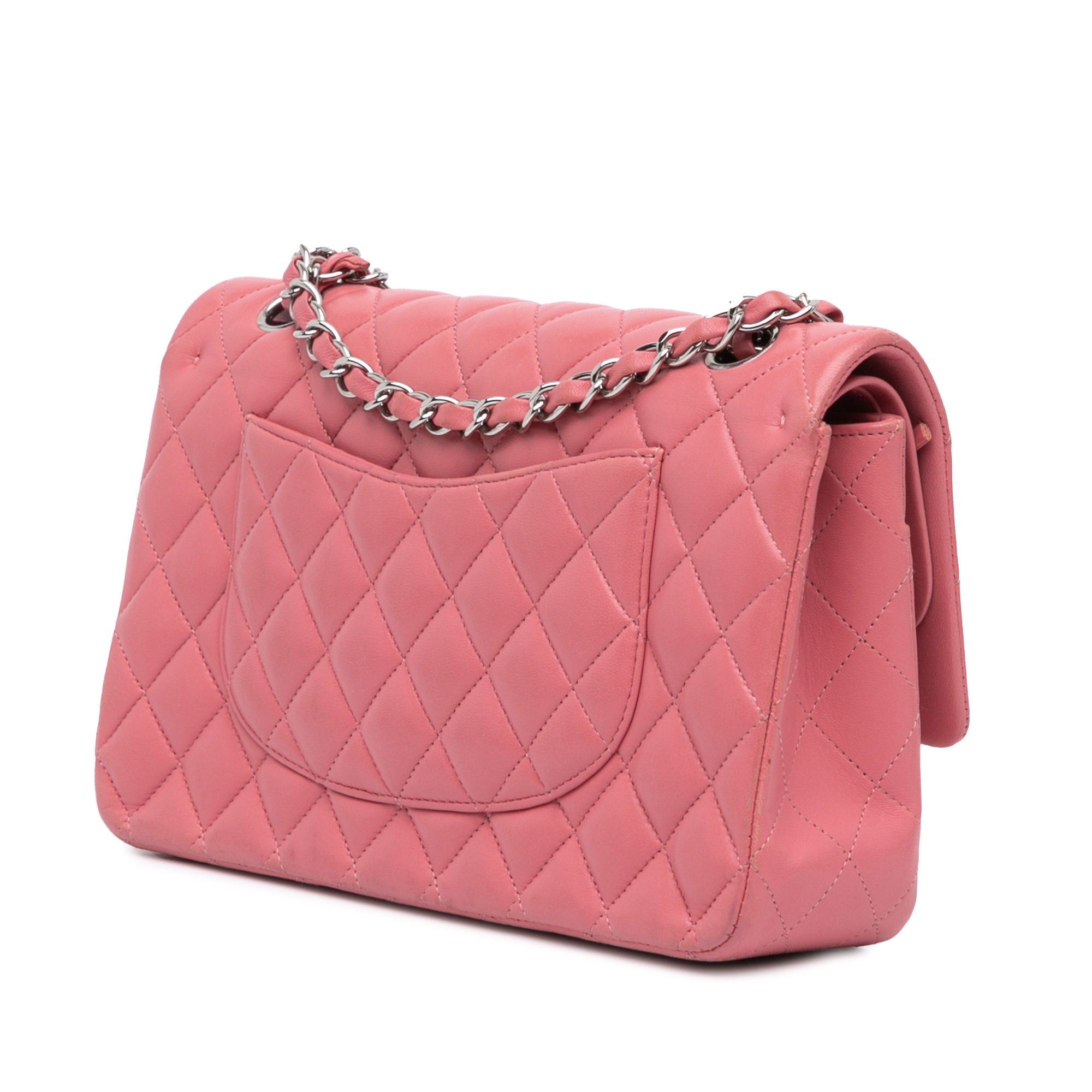 Chanel Chanel Medium Classic Lambskin Double Flap Pink Size ONE SIZE - 2 Thumbnail