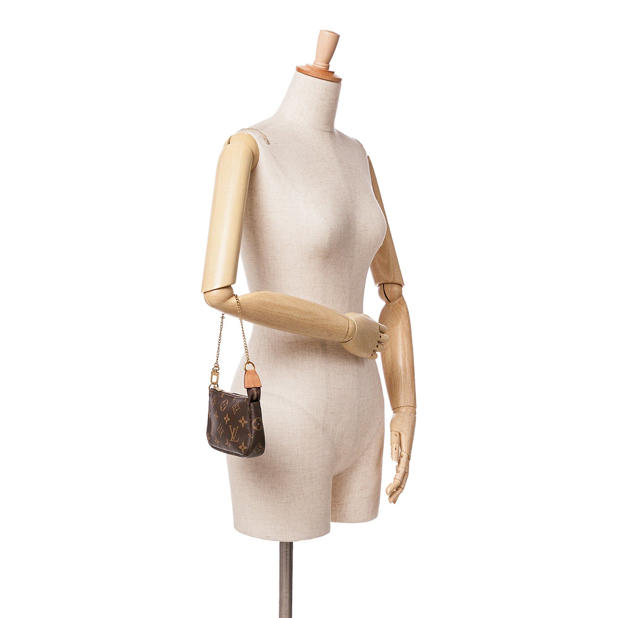 Louis Vuitton Louis Vuitton Monogram Mini Pochette Accessories Brown Size ONE SIZE - 8 Thumbnail