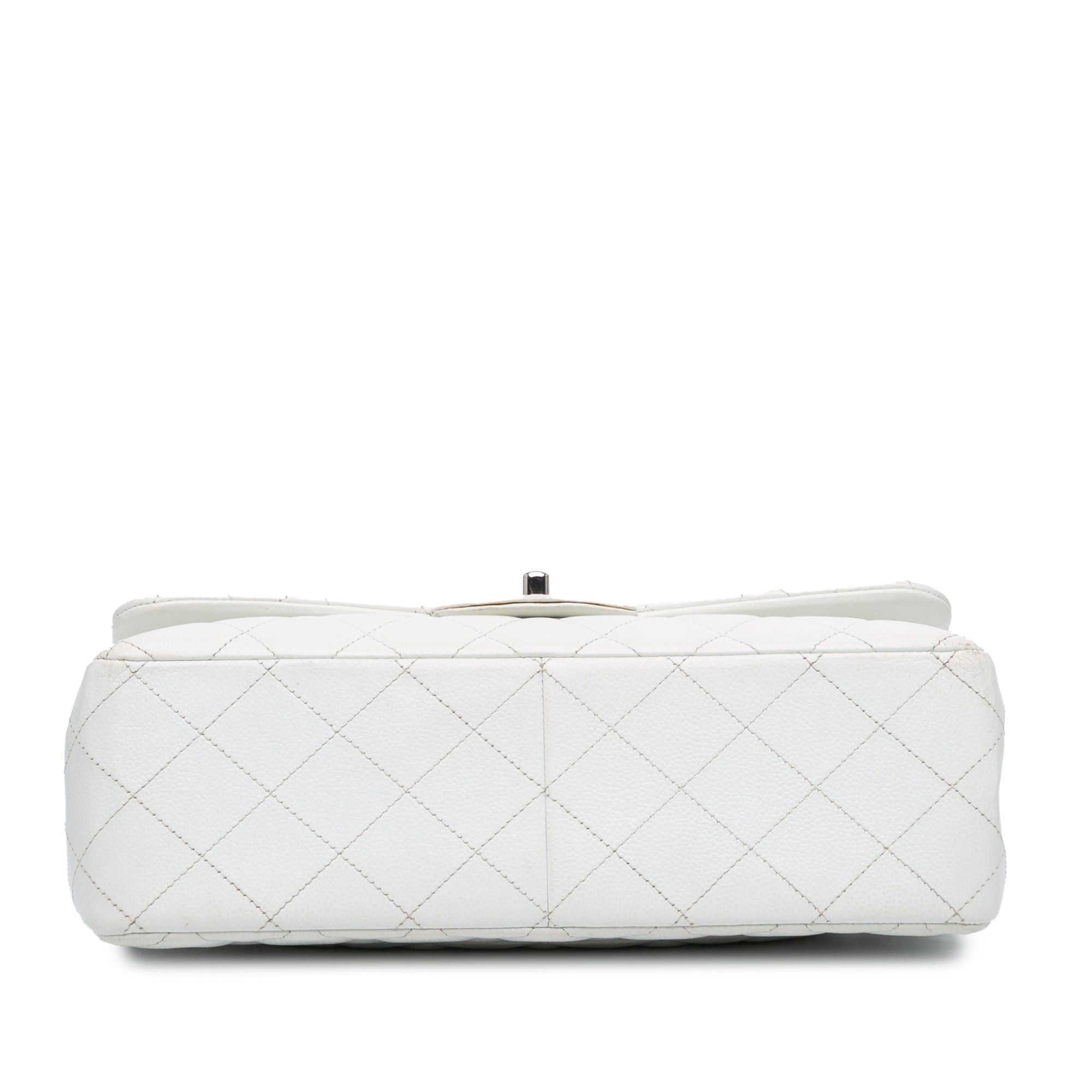 Chanel Chanel Jumbo Classic Caviar Double Flap White Size ONE SIZE - 3 Thumbnail