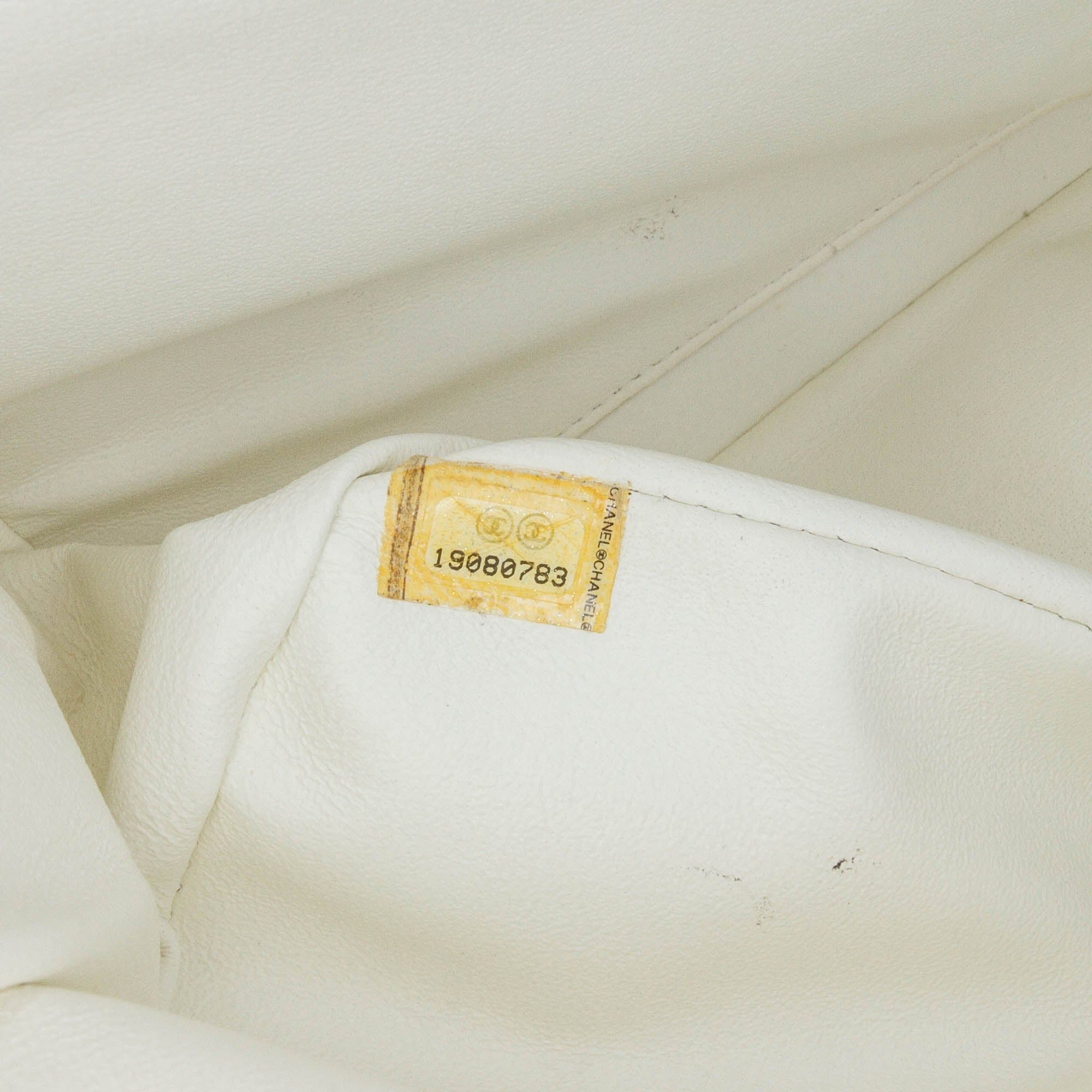 Chanel Chanel Jumbo Classic Caviar Double Flap White Size ONE SIZE - 8 Thumbnail