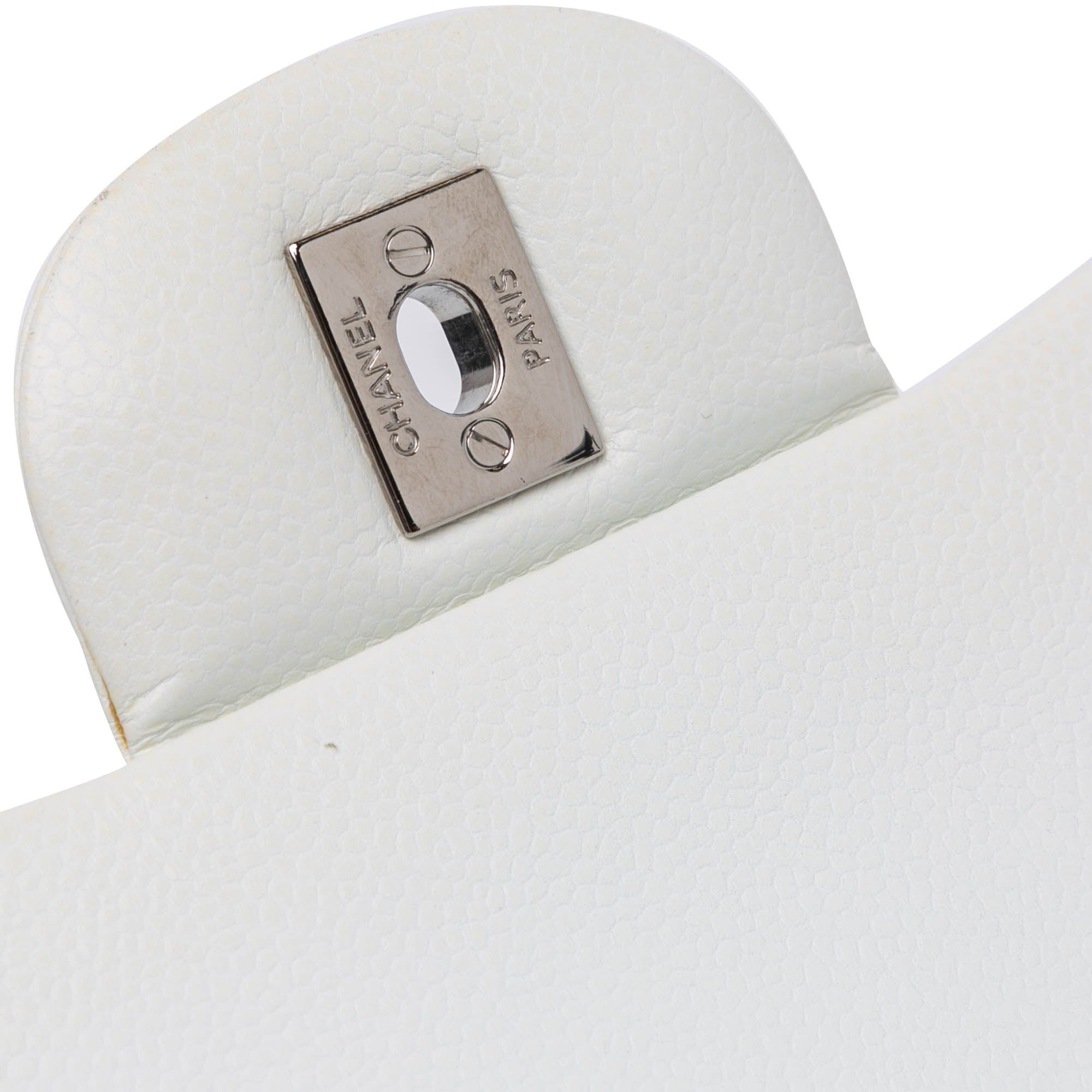 Chanel Chanel Jumbo Classic Caviar Double Flap White Size ONE SIZE - 10 Thumbnail