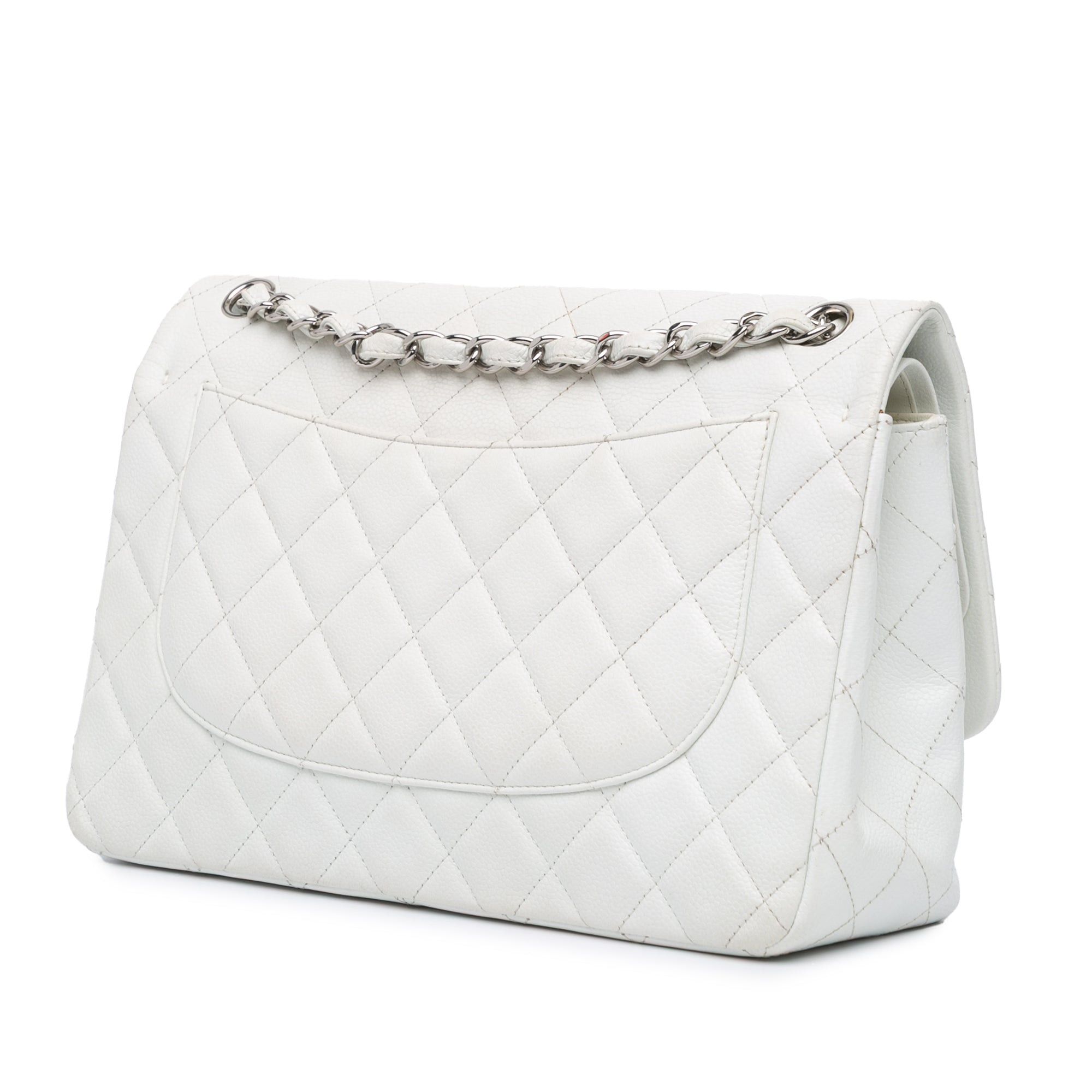Chanel Chanel Jumbo Classic Caviar Double Flap White Size ONE SIZE - 2 Thumbnail