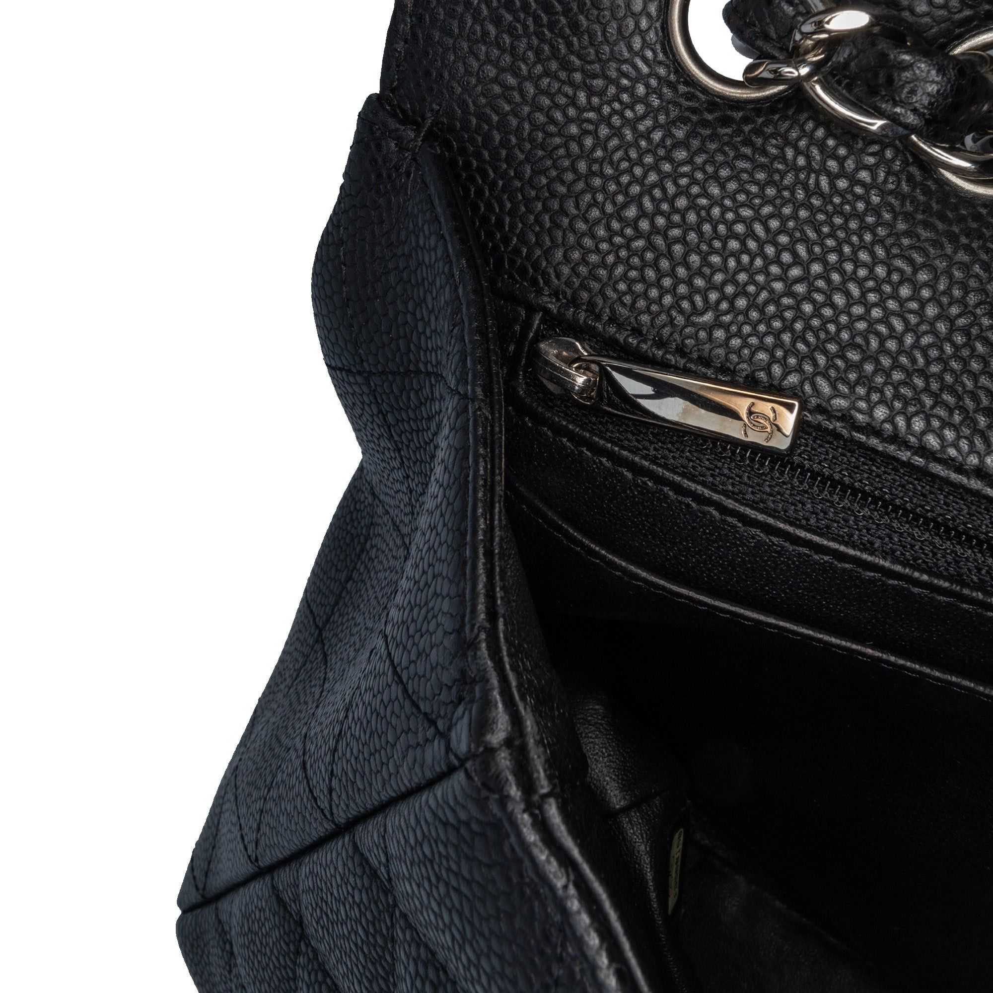 Chanel Chanel Jumbo Classic Caviar Single Flap Black Size ONE SIZE - 6 Thumbnail