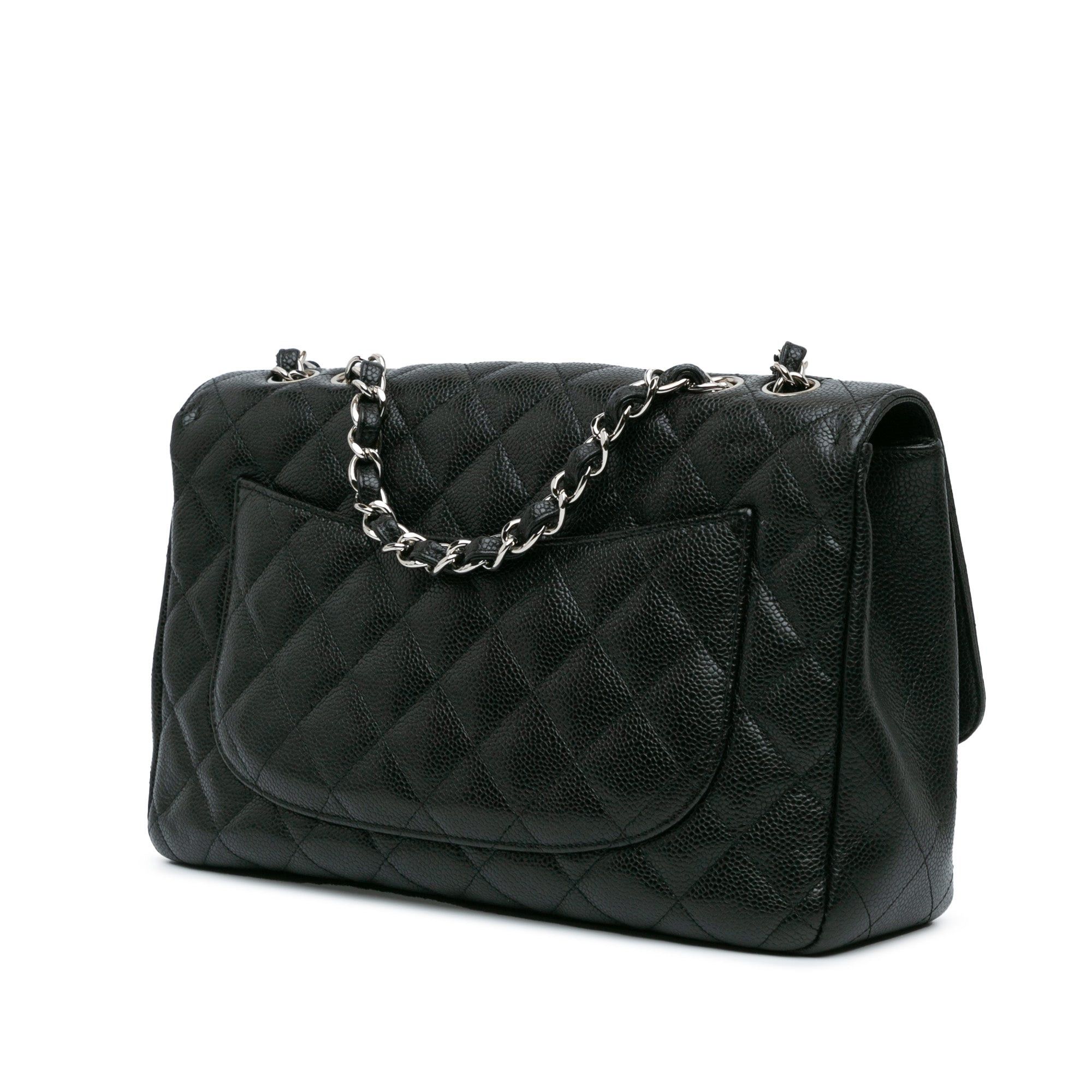 Chanel Chanel Jumbo Classic Caviar Single Flap Black Size ONE SIZE - 2 Thumbnail