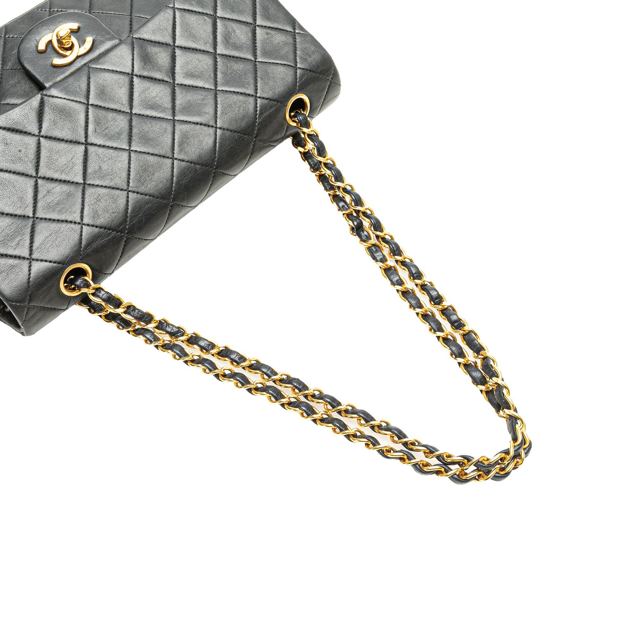 Chanel Chanel Medium Classic Lambskin Double Flap Black Size ONE SIZE - 14 Thumbnail