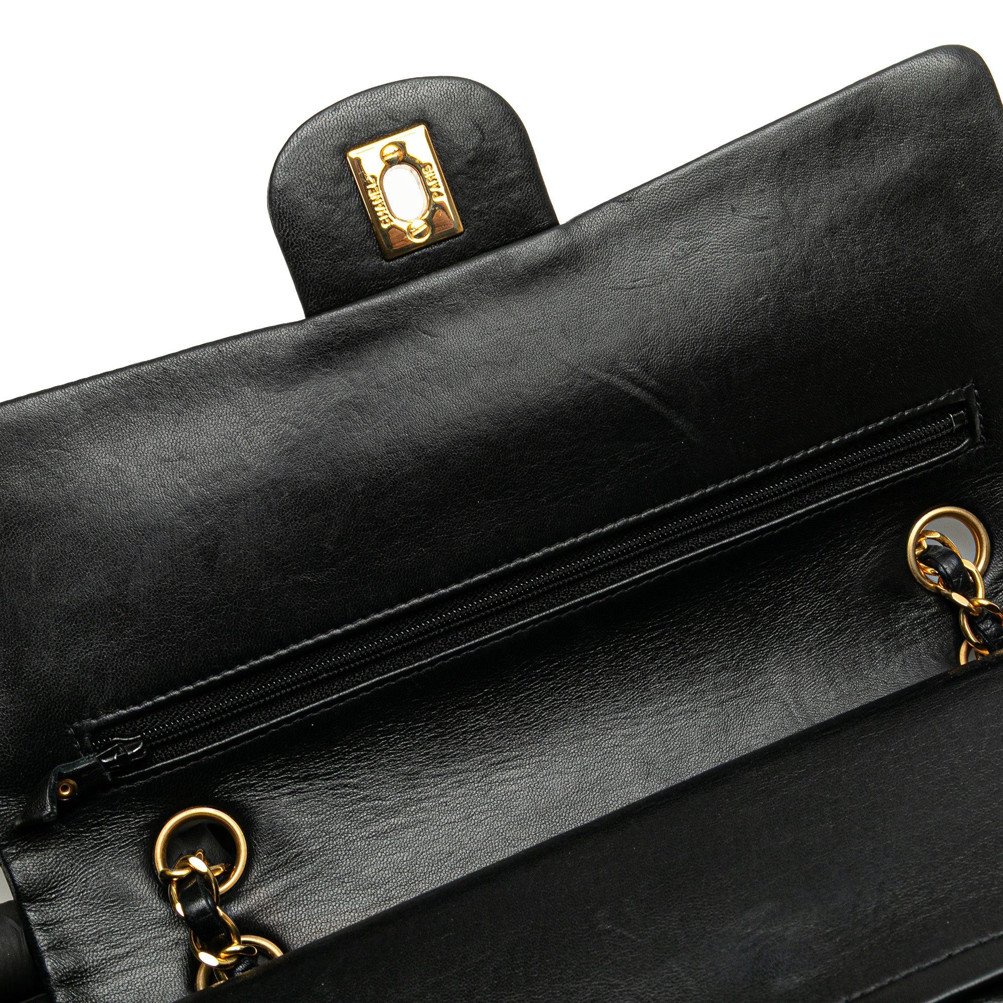 Chanel Chanel Medium Classic Lambskin Double Flap Black Size ONE SIZE - 9 Thumbnail