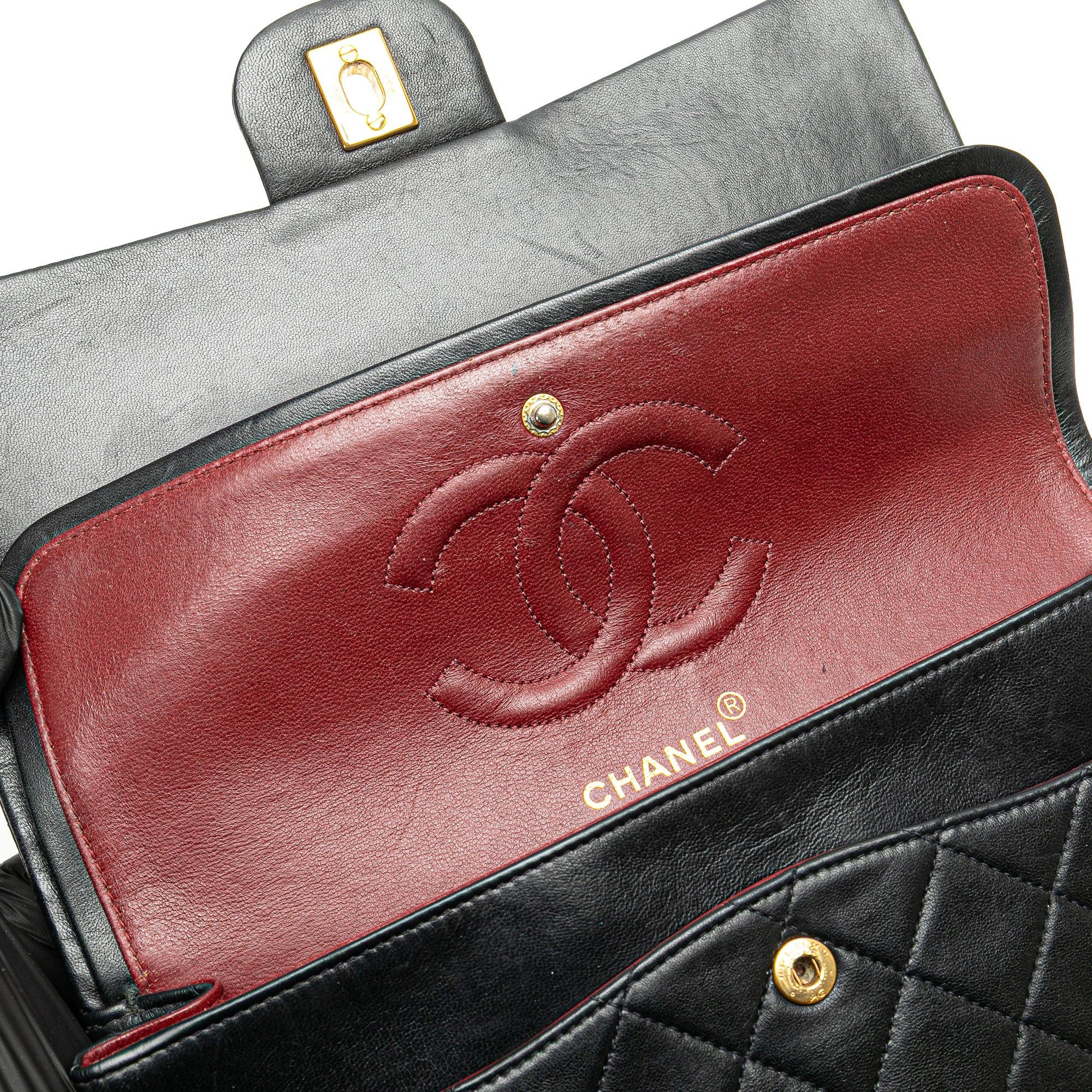Chanel Chanel Medium Classic Lambskin Double Flap Black Size ONE SIZE - 12 Thumbnail