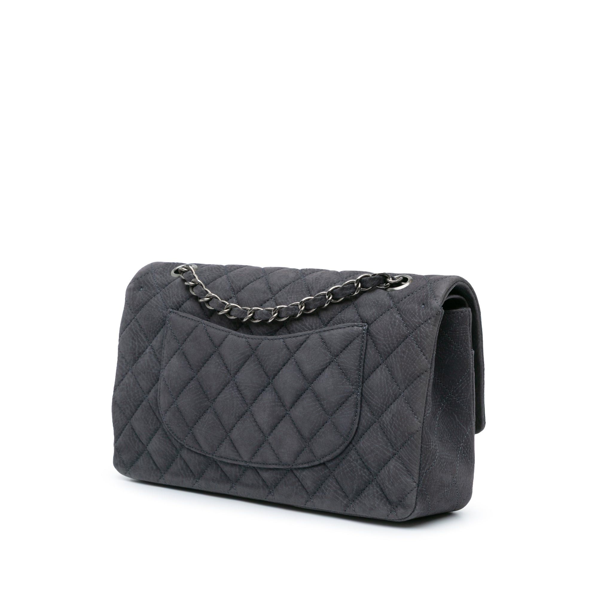 Chanel Chanel Medium Classic Nubuck Double Flap Gray Size ONE SIZE - 2 Thumbnail
