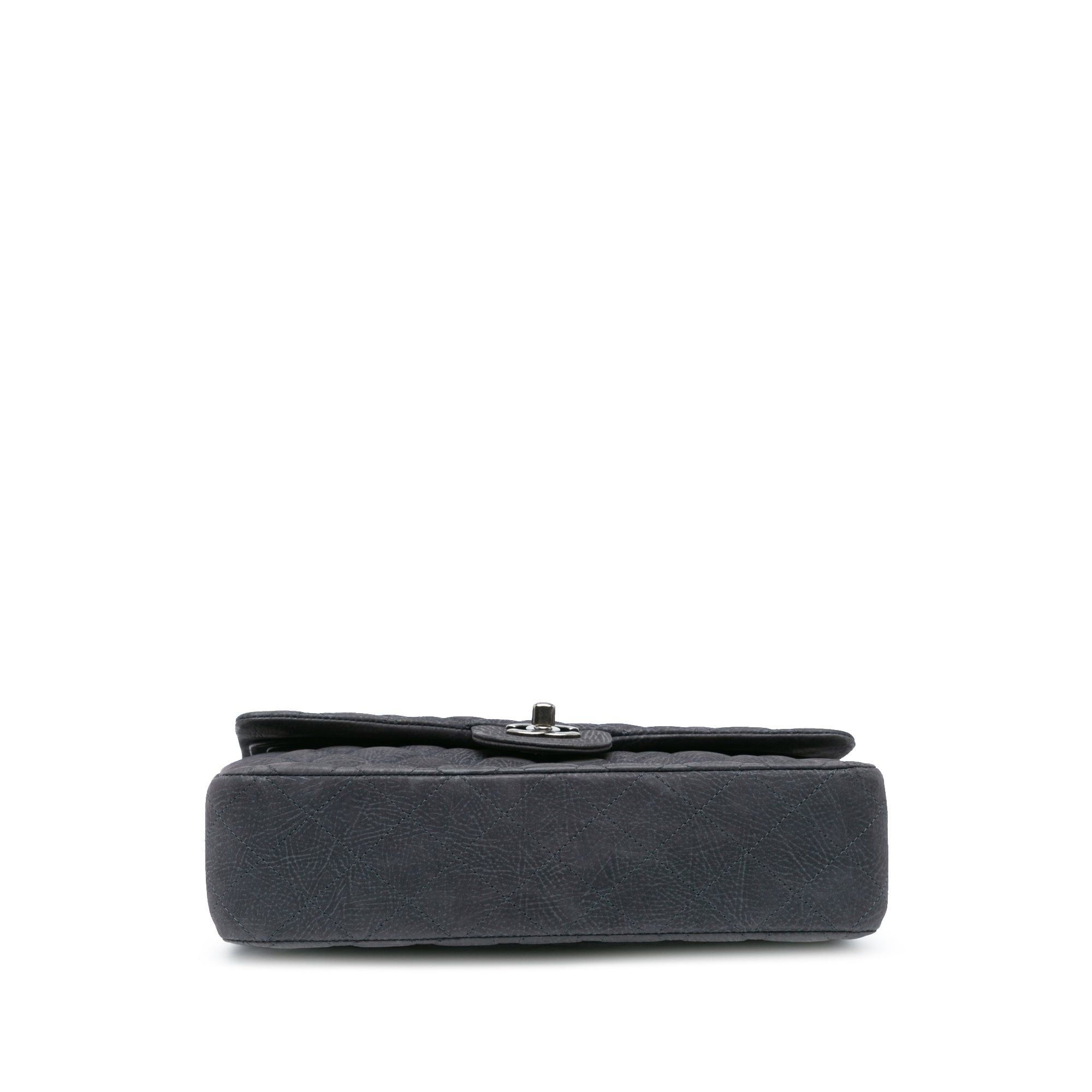 Chanel Chanel Medium Classic Nubuck Double Flap Gray Size ONE SIZE - 3 Thumbnail