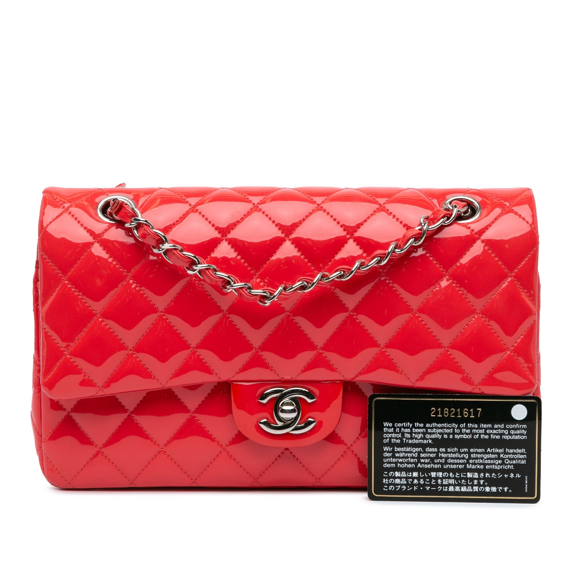 Chanel Chanel Medium Classic Patent Double Flap Red Size ONE SIZE - 10 Thumbnail