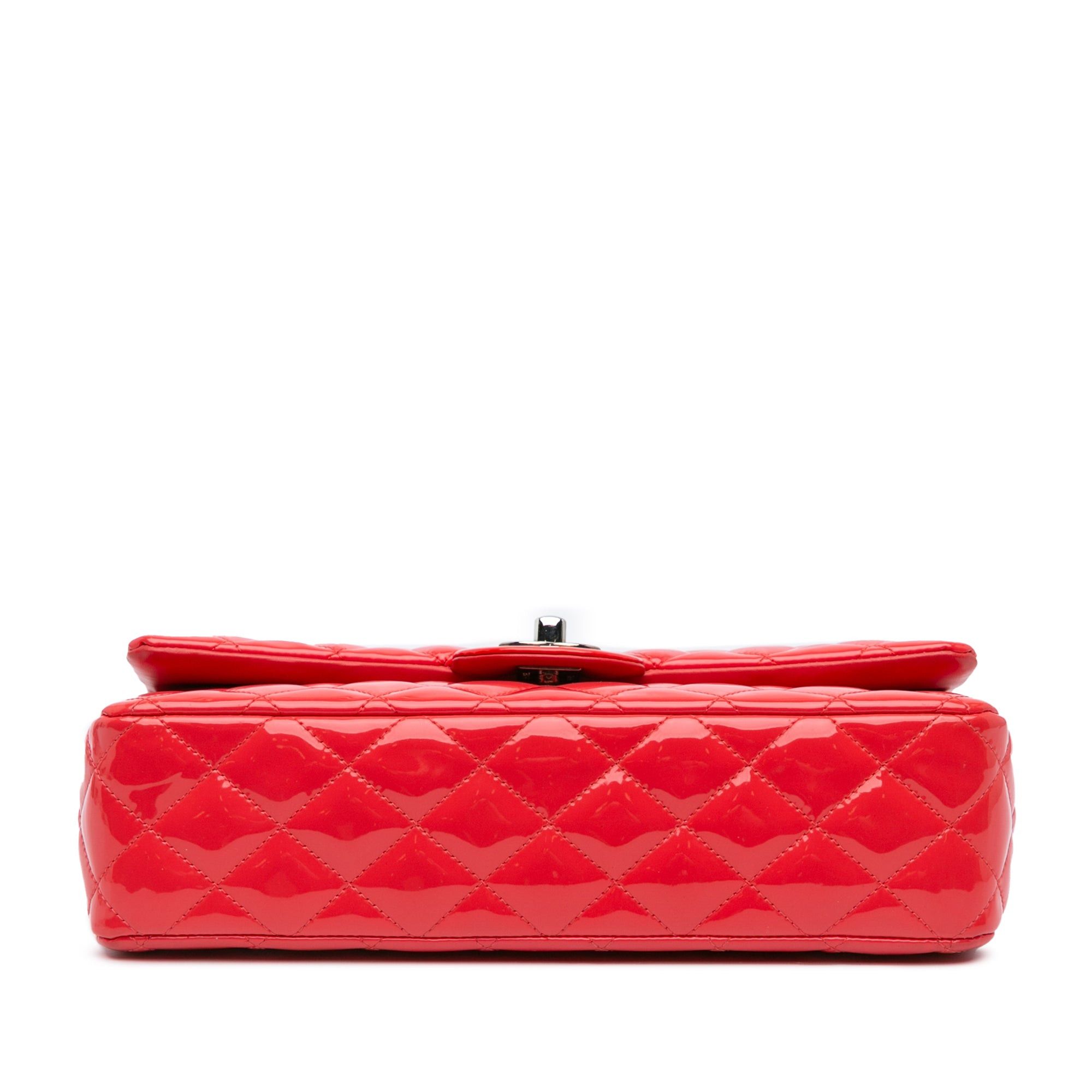 Chanel Chanel Medium Classic Patent Double Flap Red Size ONE SIZE - 3 Thumbnail