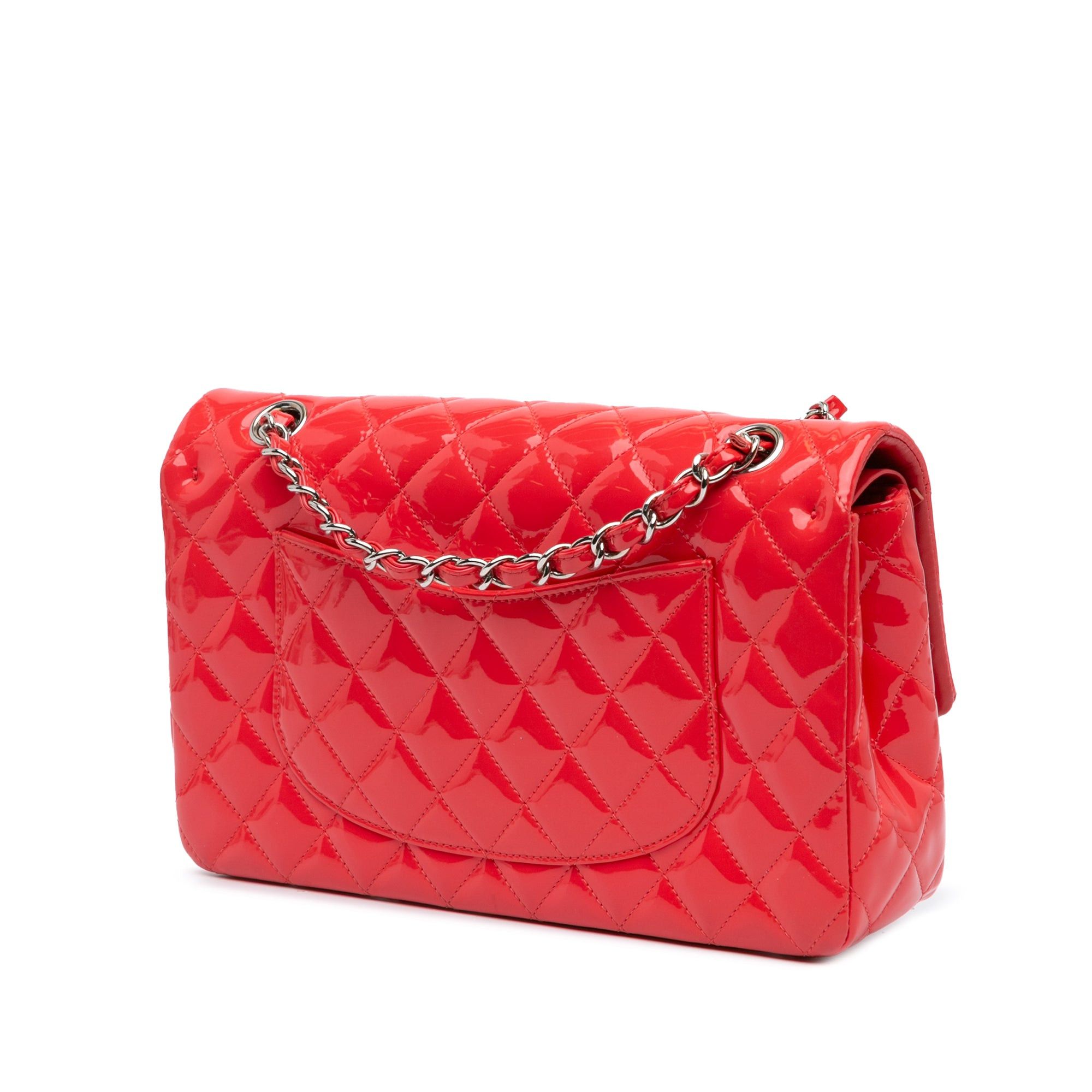 Chanel Chanel Medium Classic Patent Double Flap Red Size ONE SIZE - 2 Thumbnail
