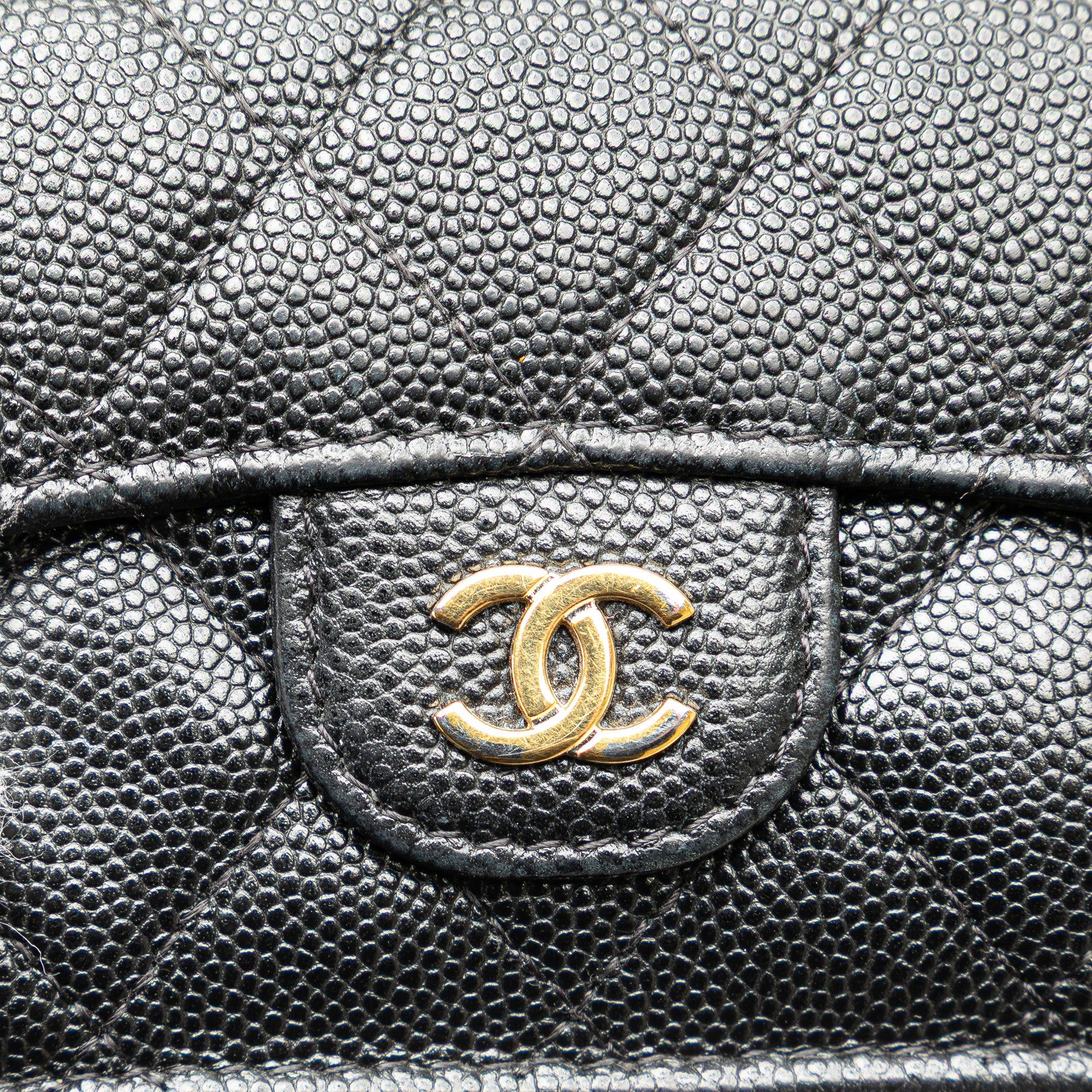 Chanel Chanel CC Quilted Caviar Trifold Wallet Black Size ONE SIZE - 9 Thumbnail