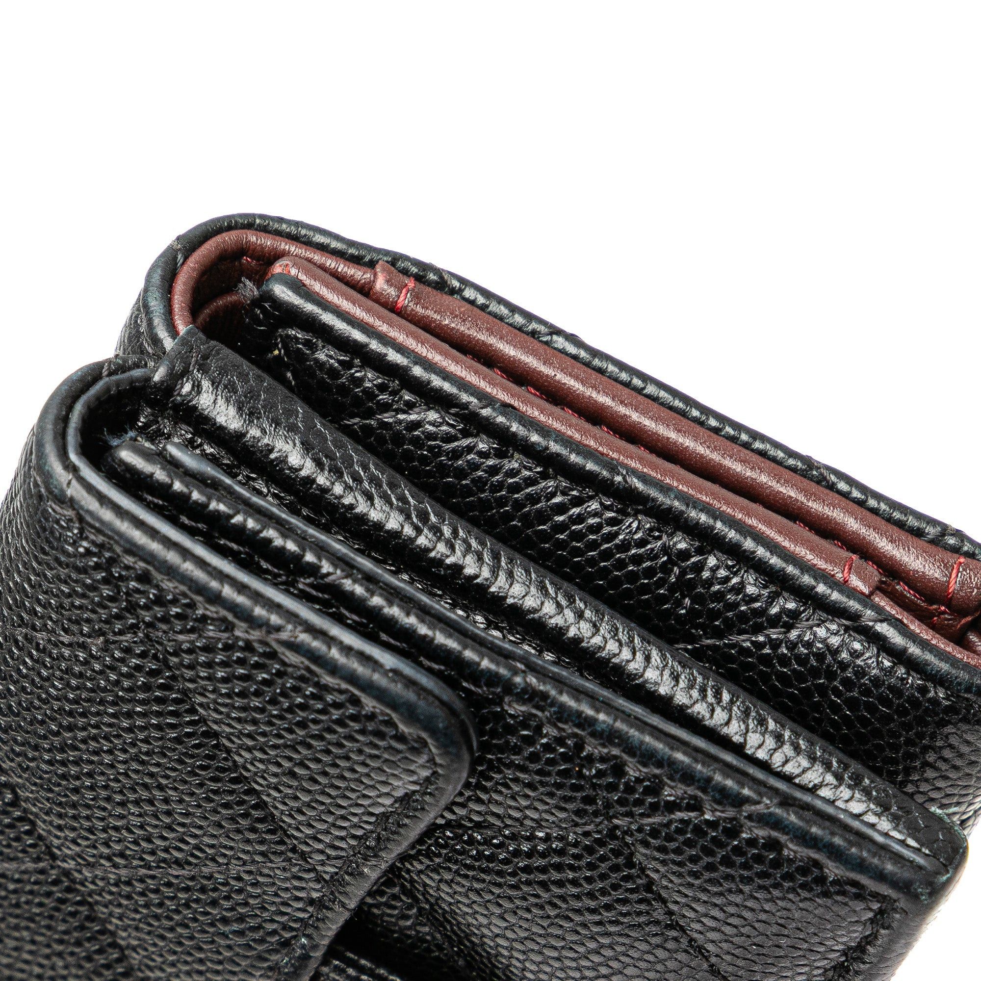 Chanel Chanel CC Quilted Caviar Trifold Wallet Black Size ONE SIZE - 10 Thumbnail