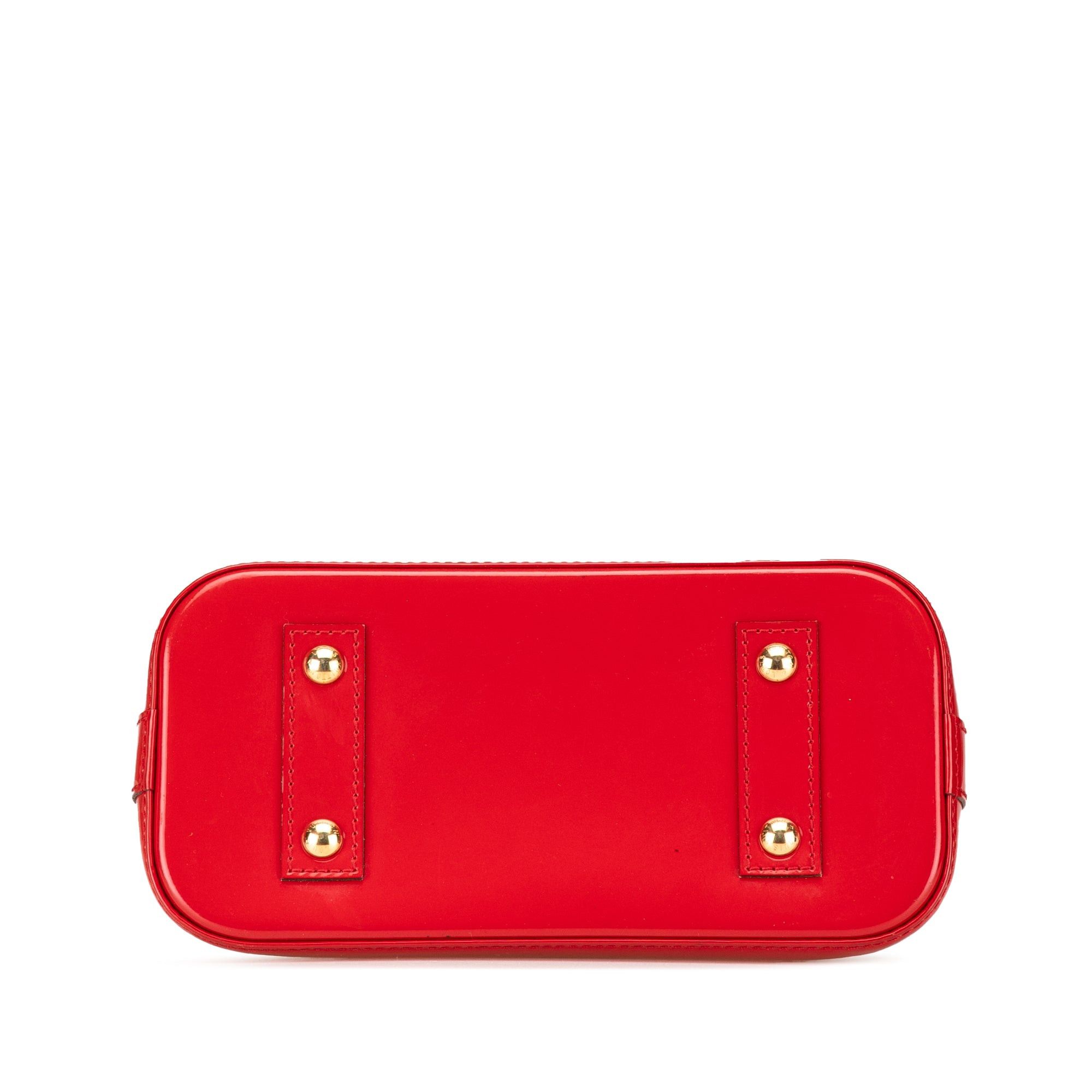 Louis Vuitton Louis Vuitton Monogram Vernis Alma BB Red Size ONE SIZE - 3 Thumbnail