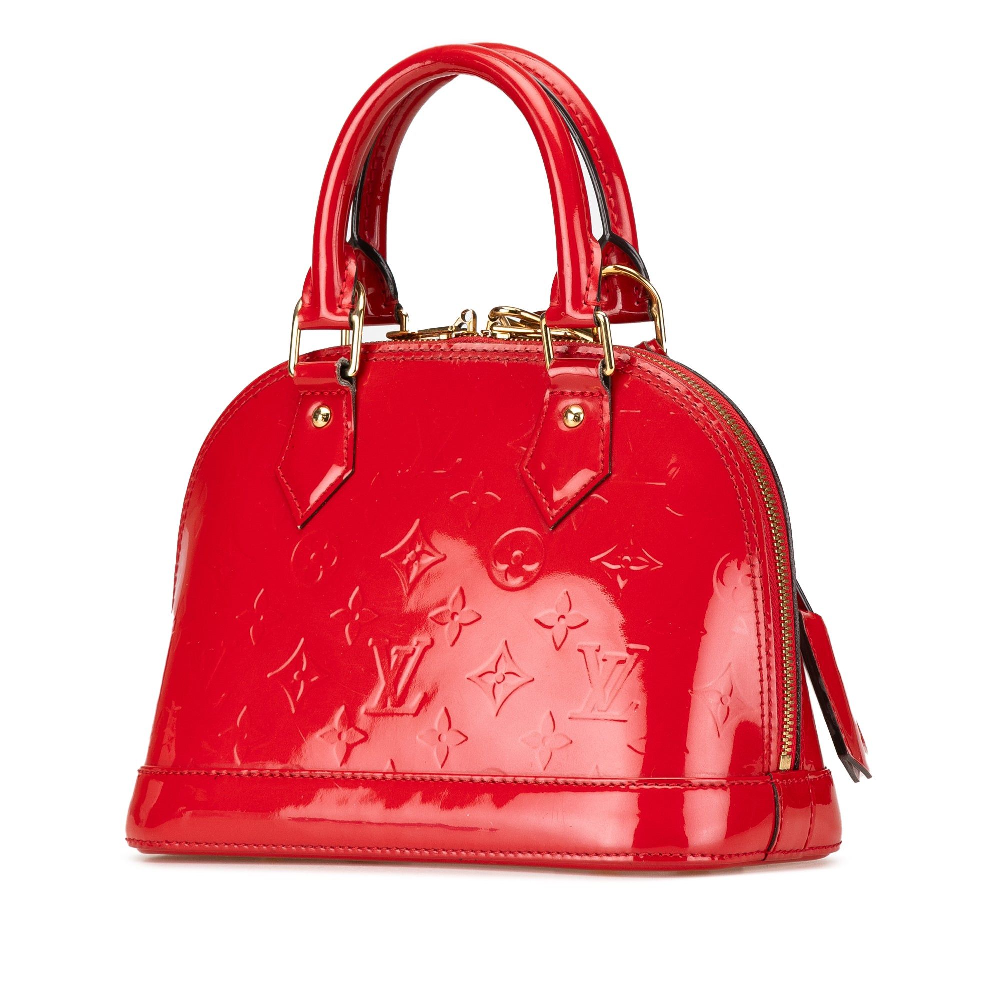 Louis Vuitton Louis Vuitton Monogram Vernis Alma BB Red Size ONE SIZE - 2 Thumbnail