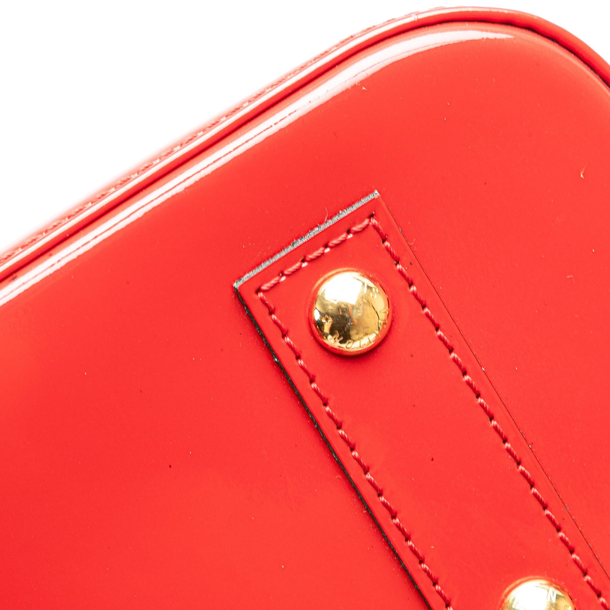 Louis Vuitton Louis Vuitton Monogram Vernis Alma BB Red Size ONE SIZE - 9 Thumbnail