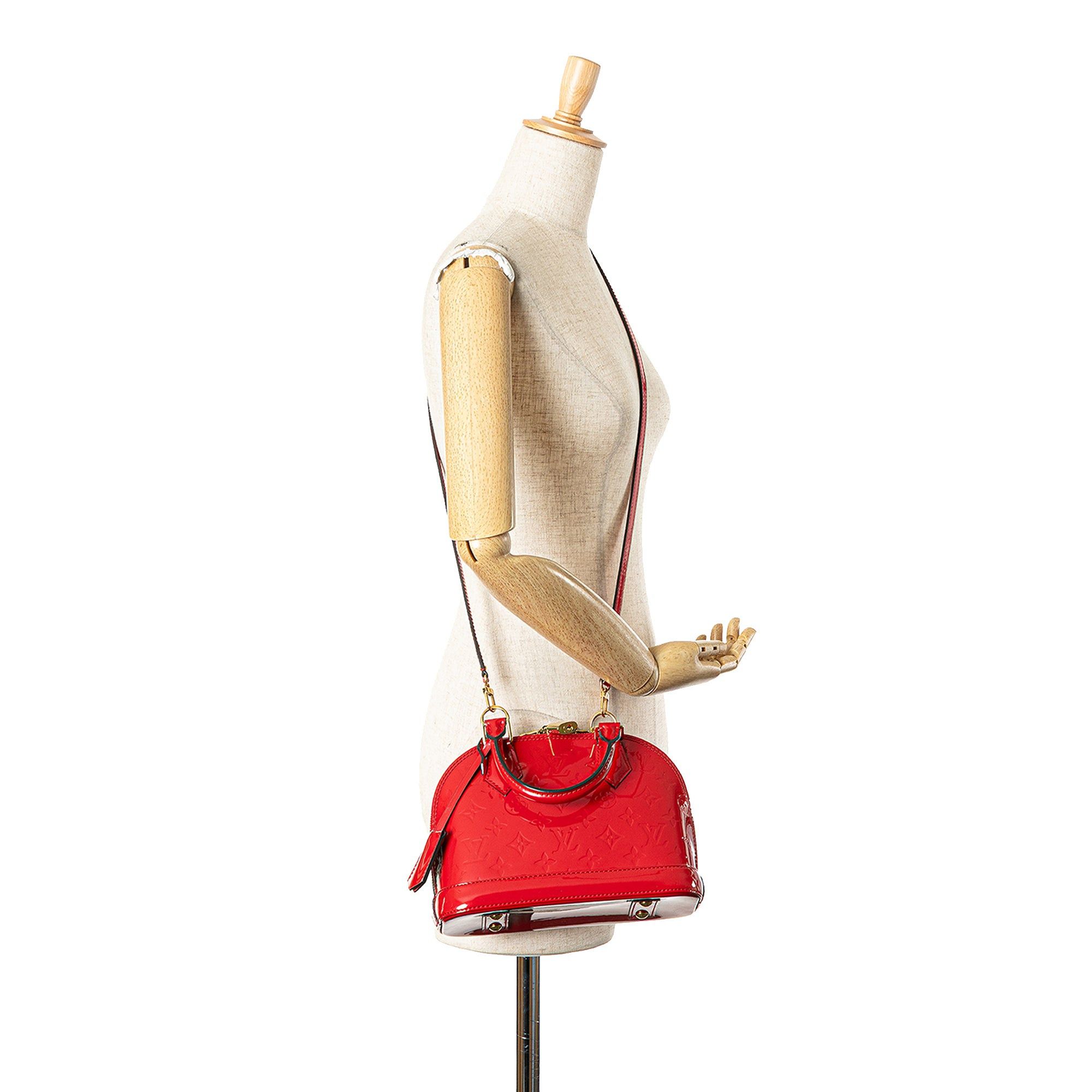 Louis Vuitton Louis Vuitton Monogram Vernis Alma BB Red Size ONE SIZE - 11 Thumbnail