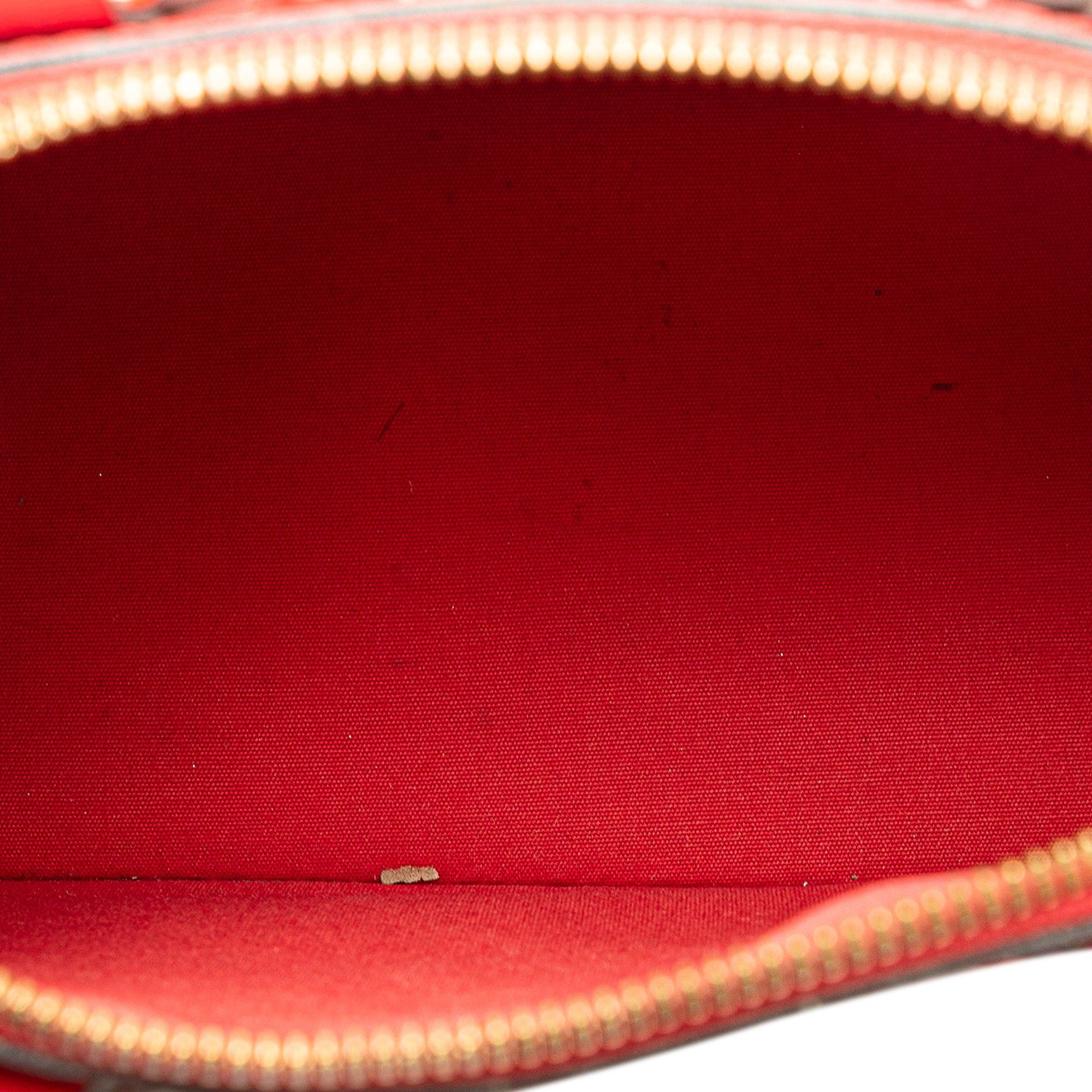 Louis Vuitton Louis Vuitton Monogram Vernis Alma BB Red Size ONE SIZE - 4 Thumbnail