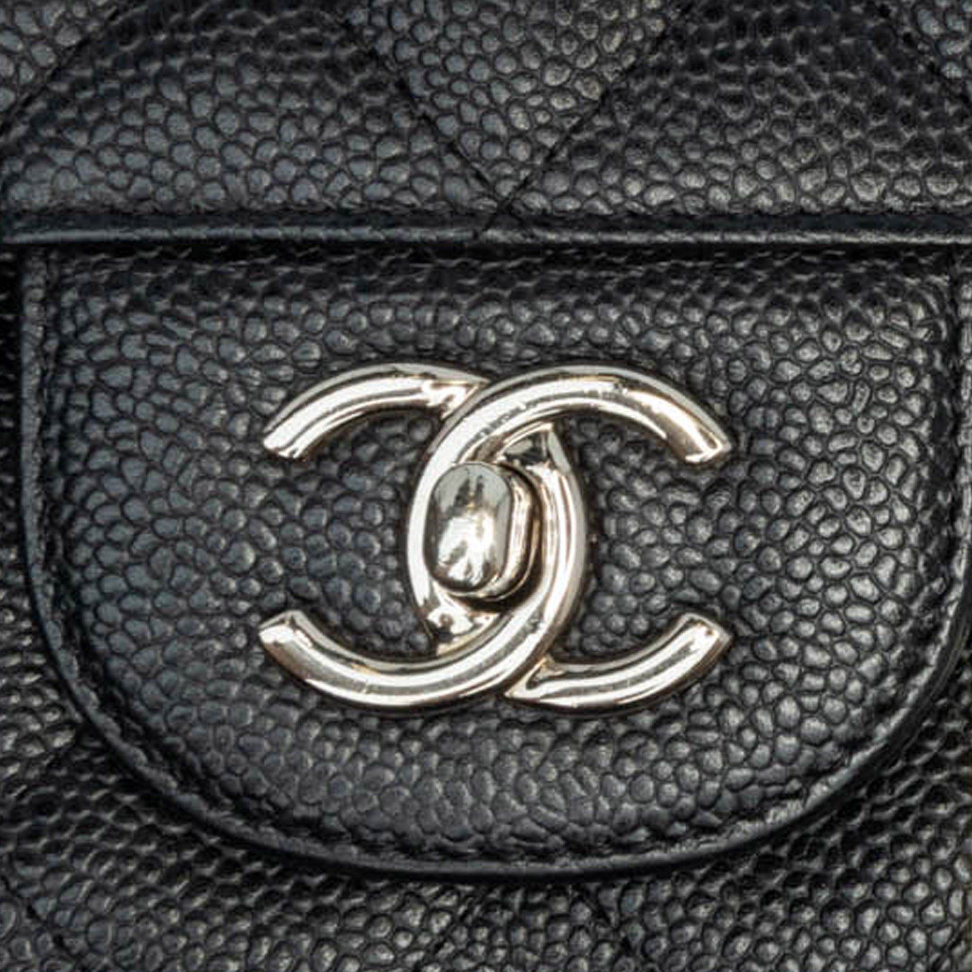 Chanel Chanel Jumbo Classic Caviar Double Flap Black Size ONE SIZE - 7 Thumbnail
