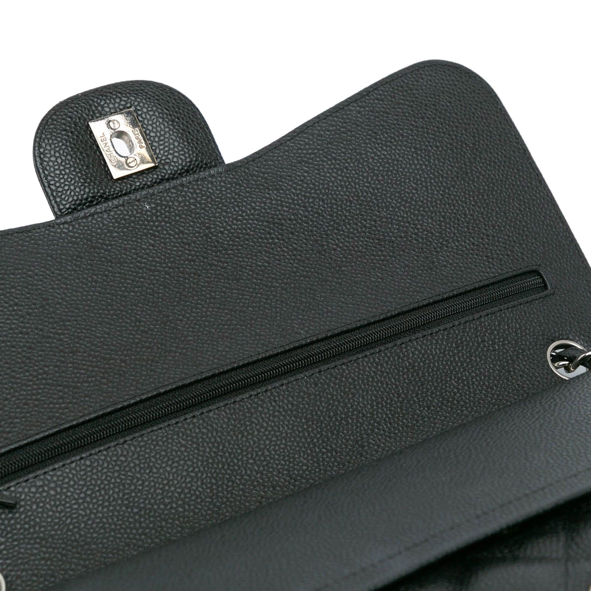 Chanel Chanel Jumbo Classic Caviar Double Flap Black Size ONE SIZE - 8 Thumbnail