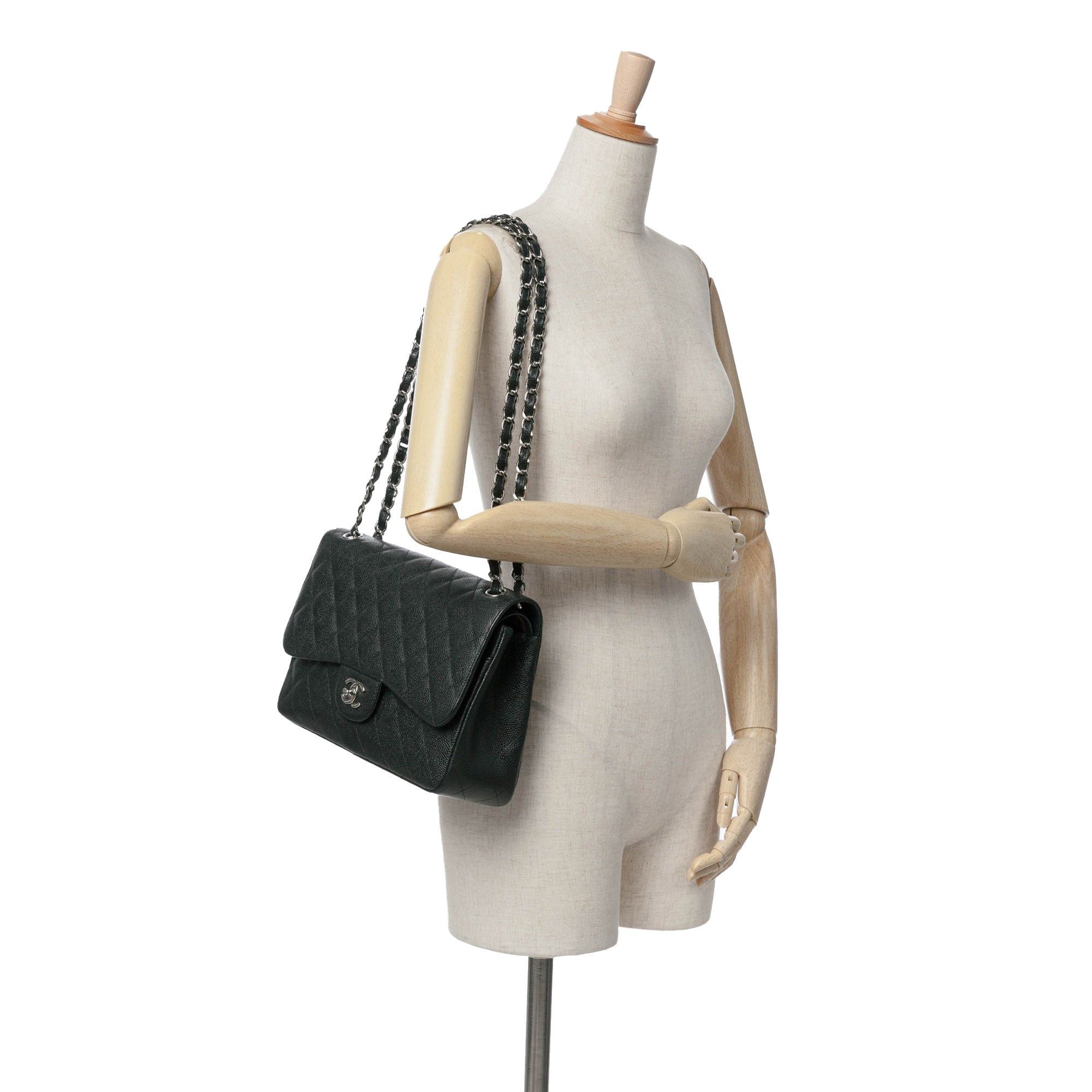 Chanel Chanel Jumbo Classic Caviar Double Flap Black Size ONE SIZE - 9 Thumbnail