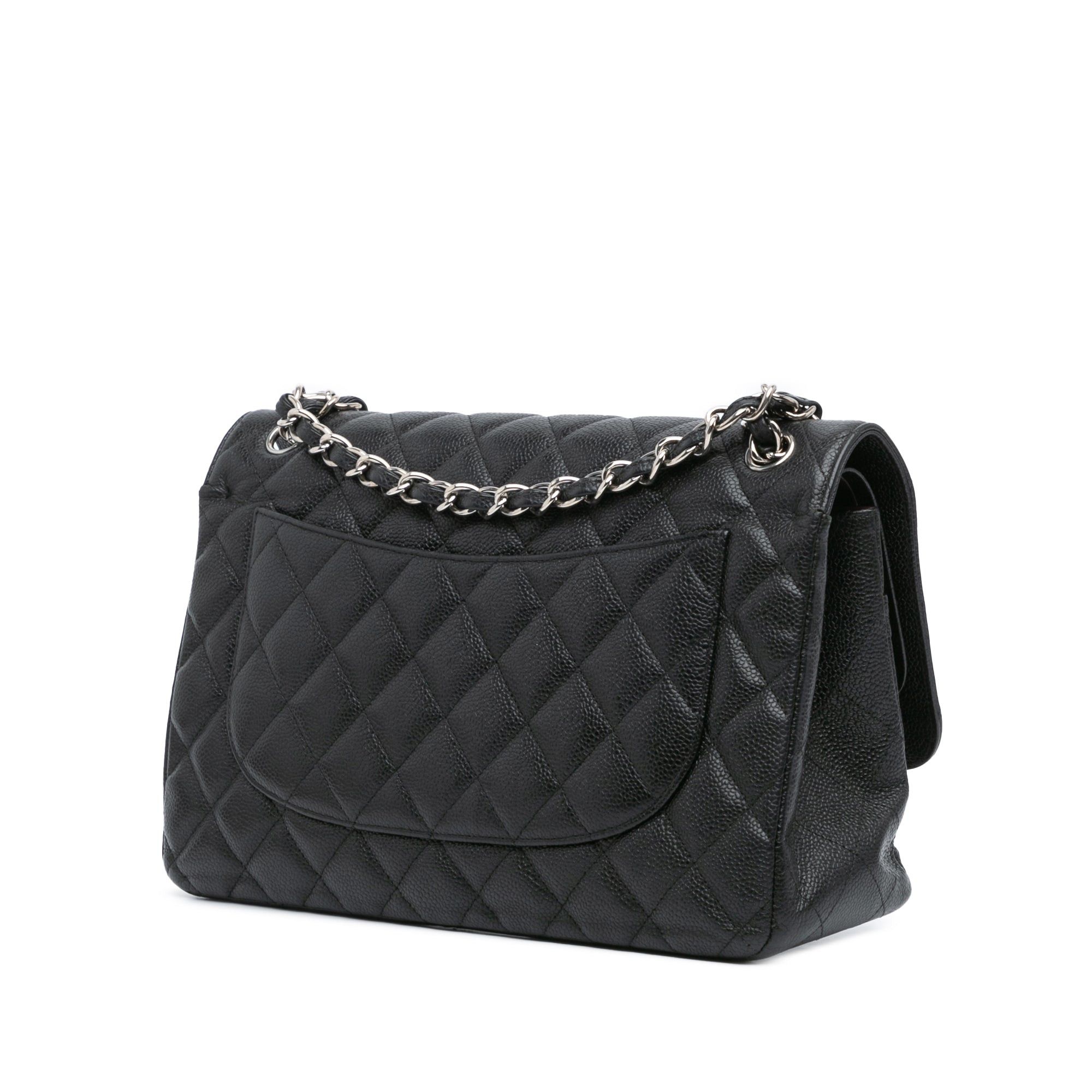 Chanel Chanel Jumbo Classic Caviar Double Flap Black Size ONE SIZE - 2 Thumbnail