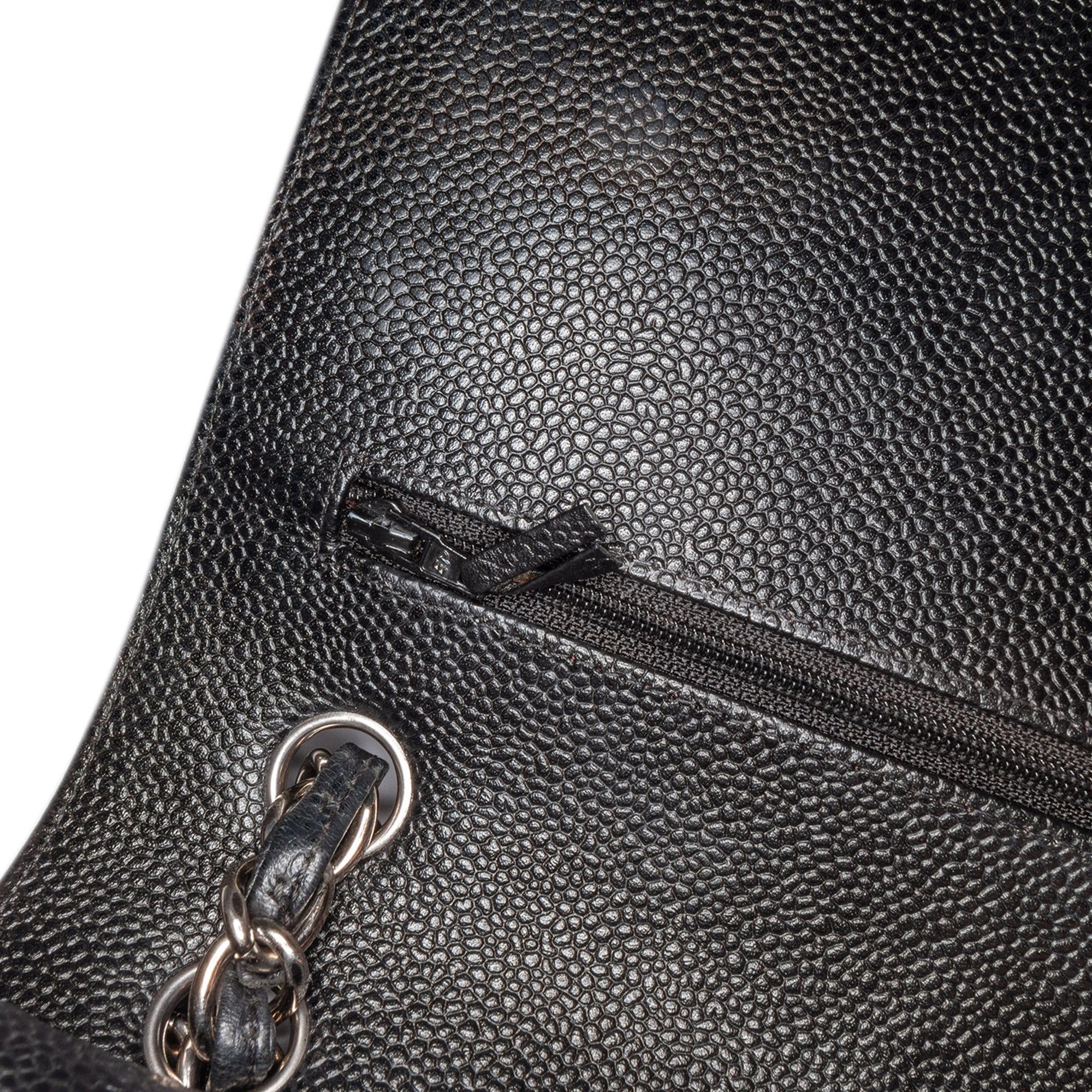Chanel Chanel Jumbo Classic Caviar Double Flap Black Size ONE SIZE - 8 Thumbnail