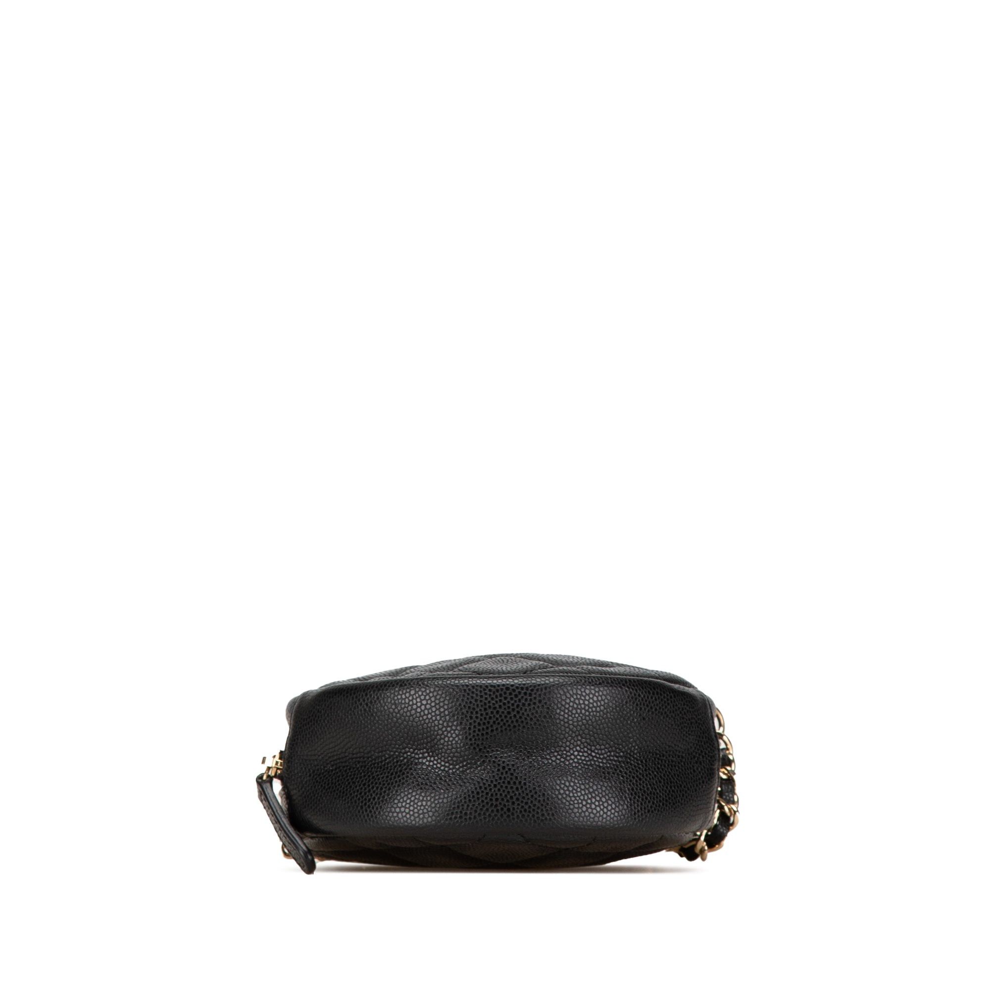 Chanel Chanel CC Quilted Caviar Round Clutch With Chain Black Size ONE SIZE - 3 Thumbnail