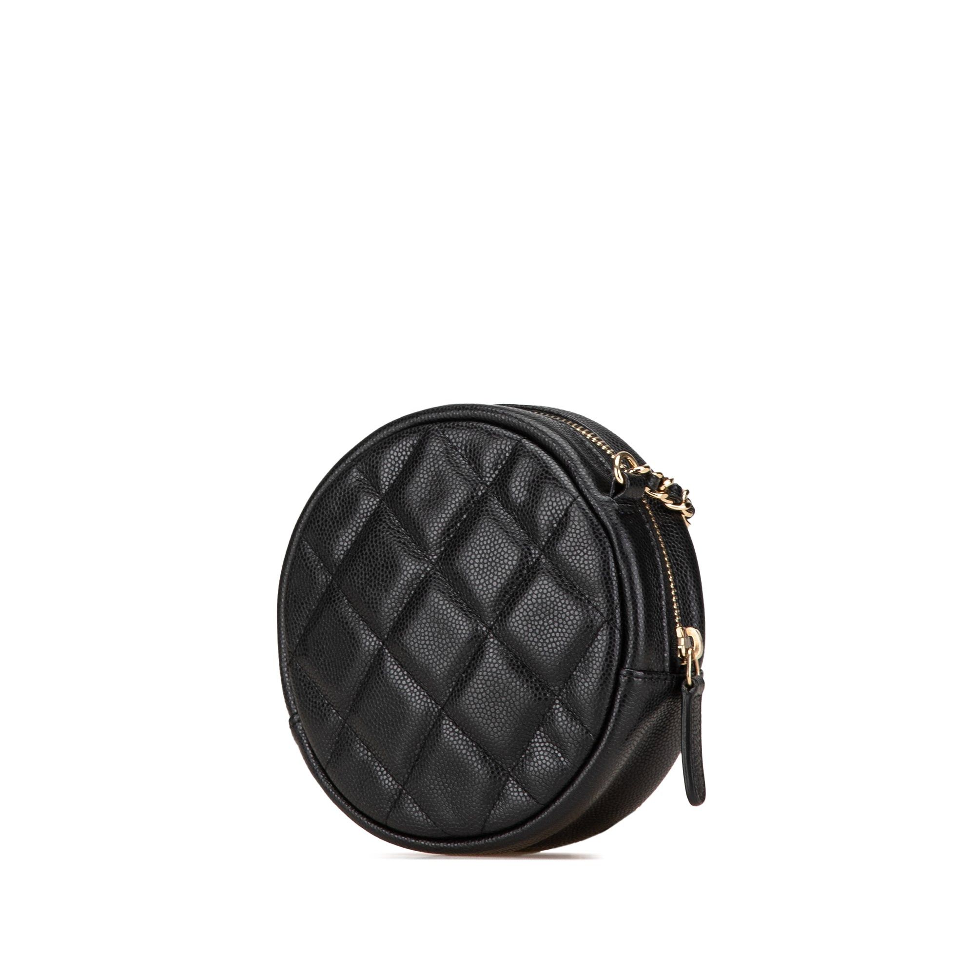 Chanel Chanel CC Quilted Caviar Round Clutch With Chain Black Size ONE SIZE - 2 Thumbnail