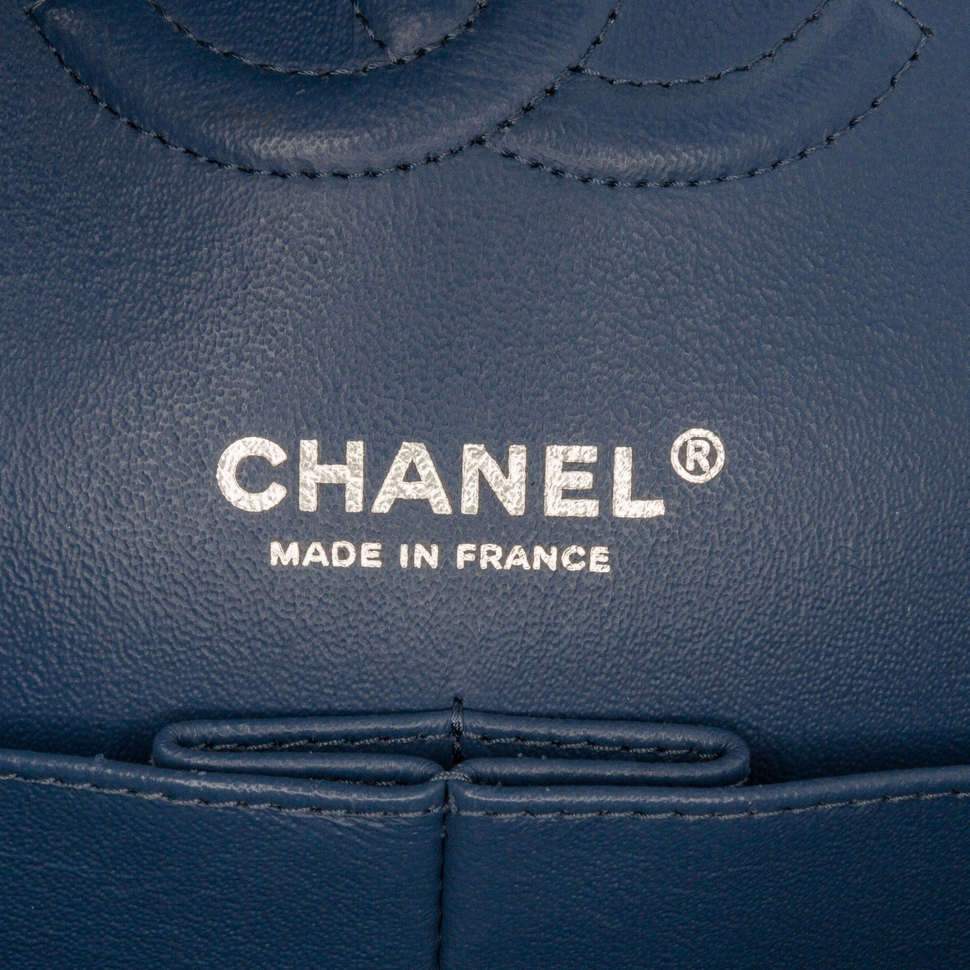 Chanel Chanel Medium Classic Printed Denim Double Flap Blue Size ONE SIZE - 7 Thumbnail